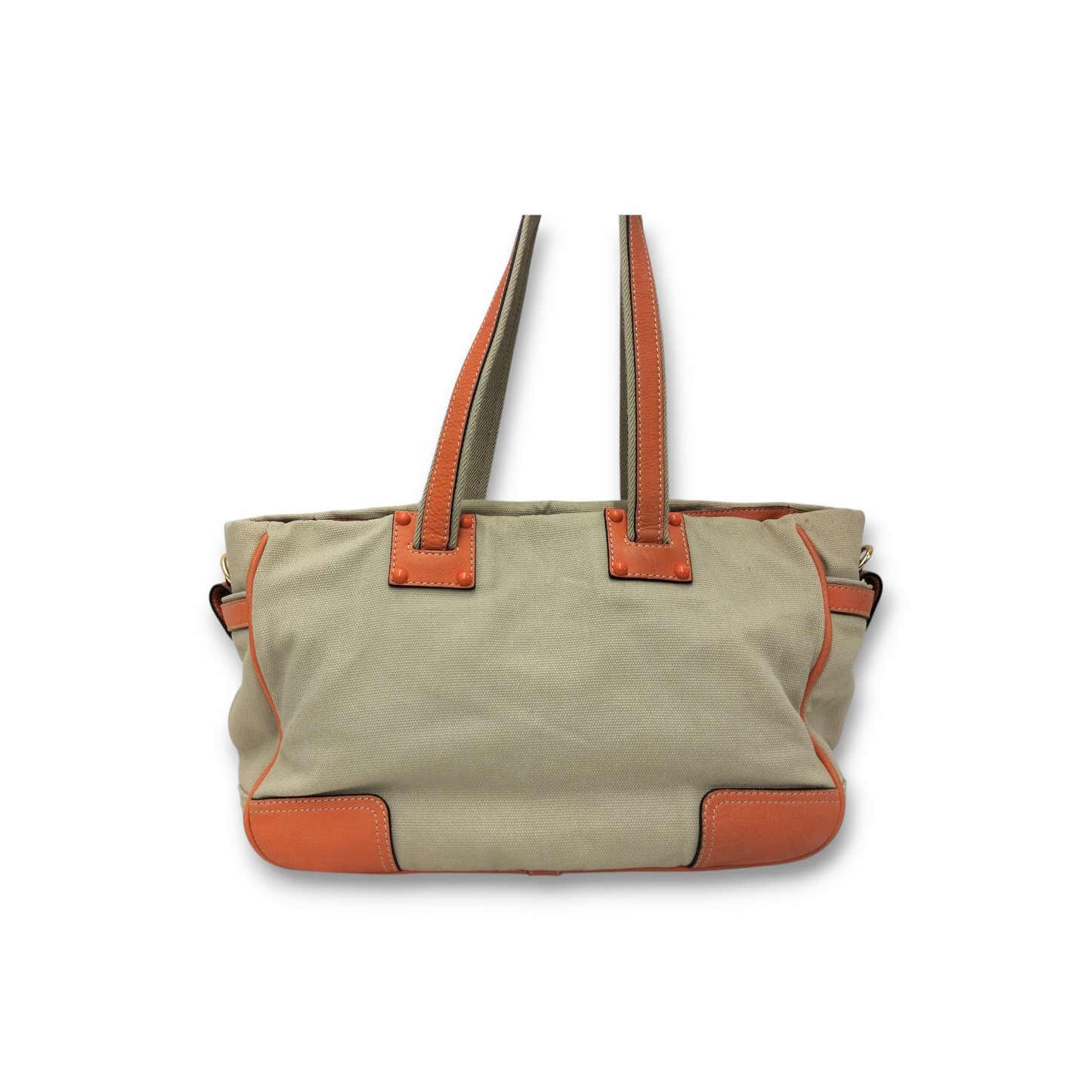 LOEWE Handbag 340712 Beige/Orange *Stain* Rank B