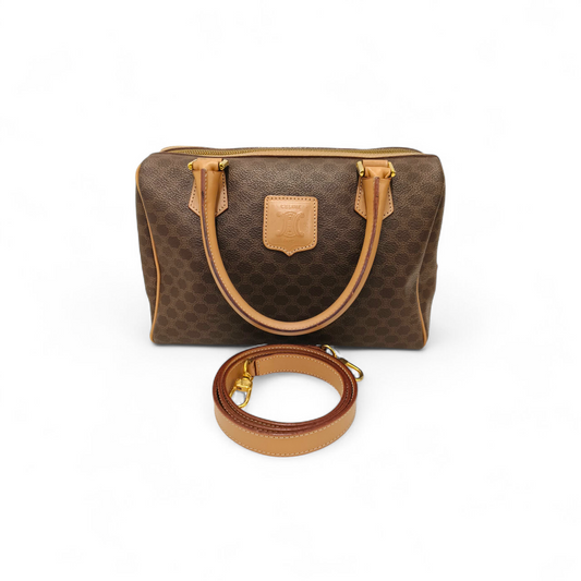 CELINE Boston Bag Vintage Macadam Monogram M16 1
