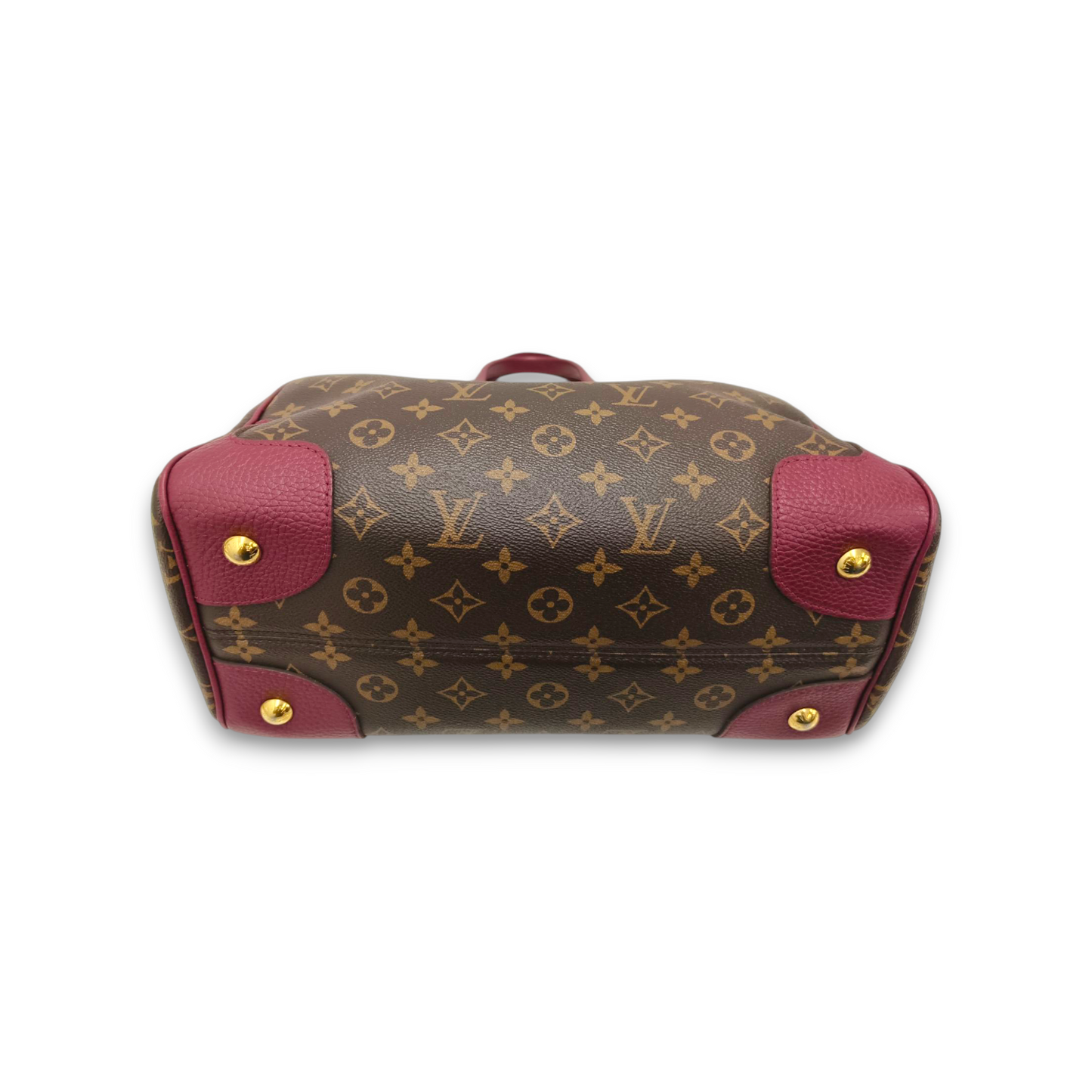 LOUIS VUITTON Hand Bag Monogram M40545 Brown/Red Retiro Rank AB