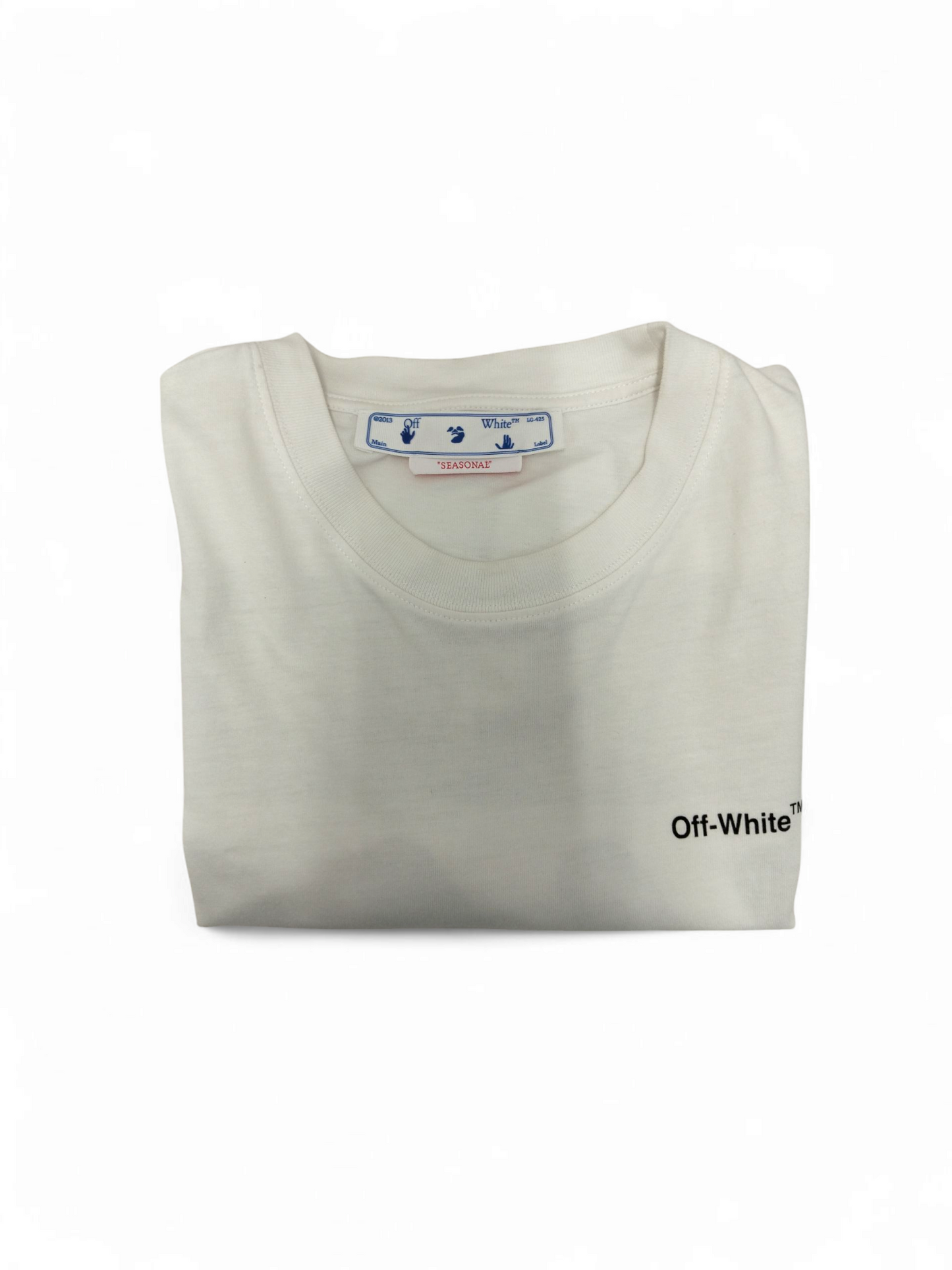OFFWHITE T-shirt SIZE S Mens White OMAA027S22JER010 Rank B