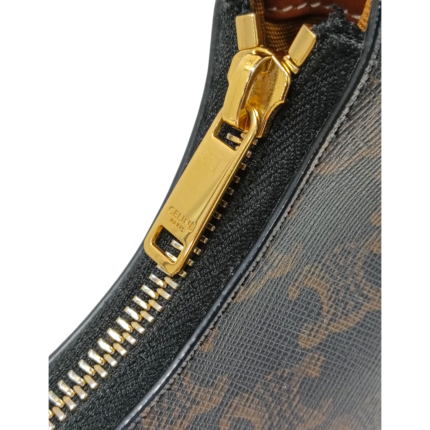 CELINE Handbag AVA Triomphe Rank(B) Black/Brown U-GA-0211