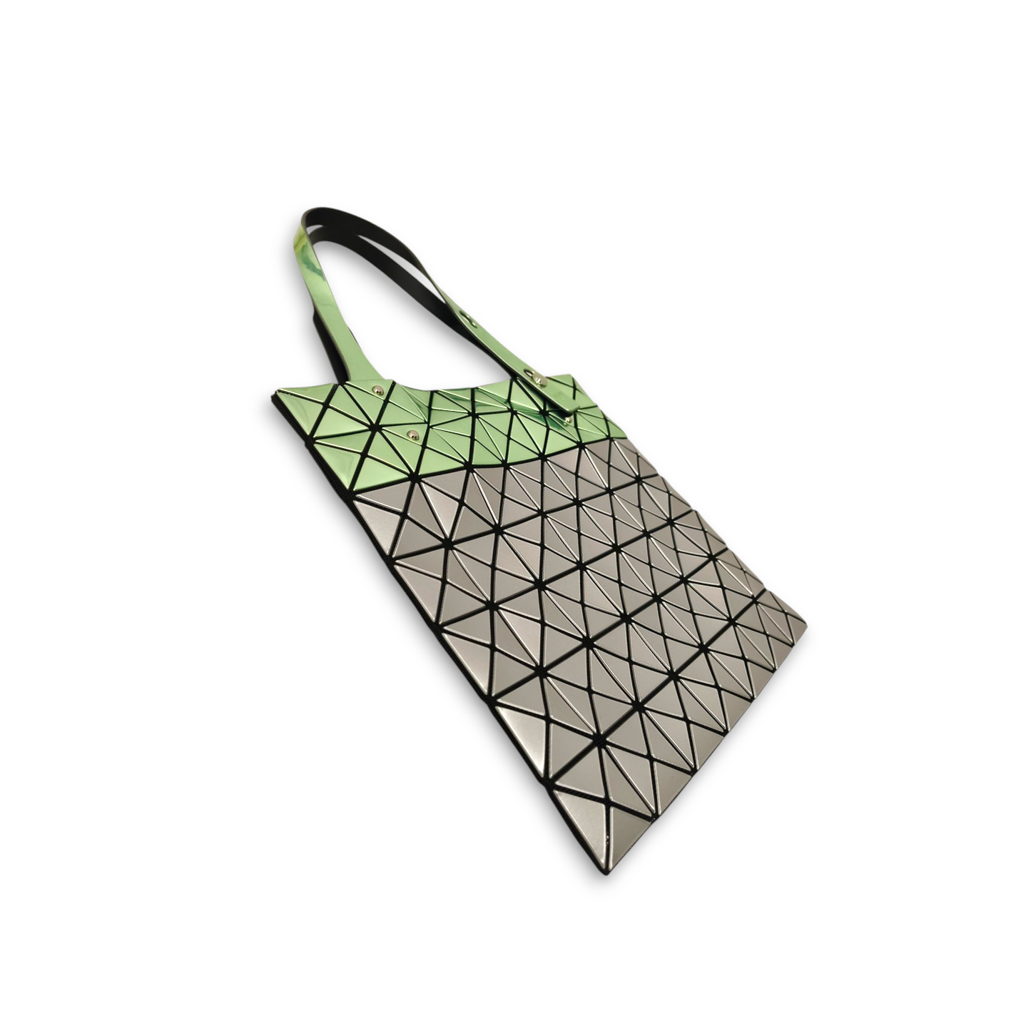 BAO BAO ISSEY MIYAKE Shoulder Bag BB98-AG142 Gray/Green Rank B