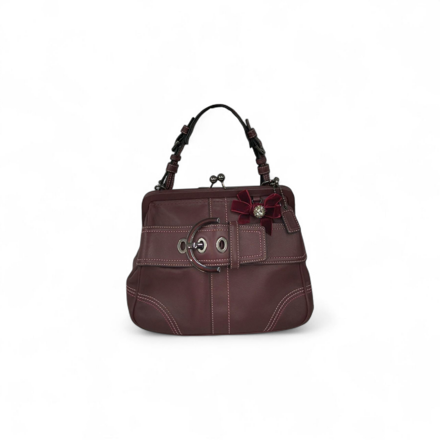 COACH Handbag 8A12 Red Rank (B)