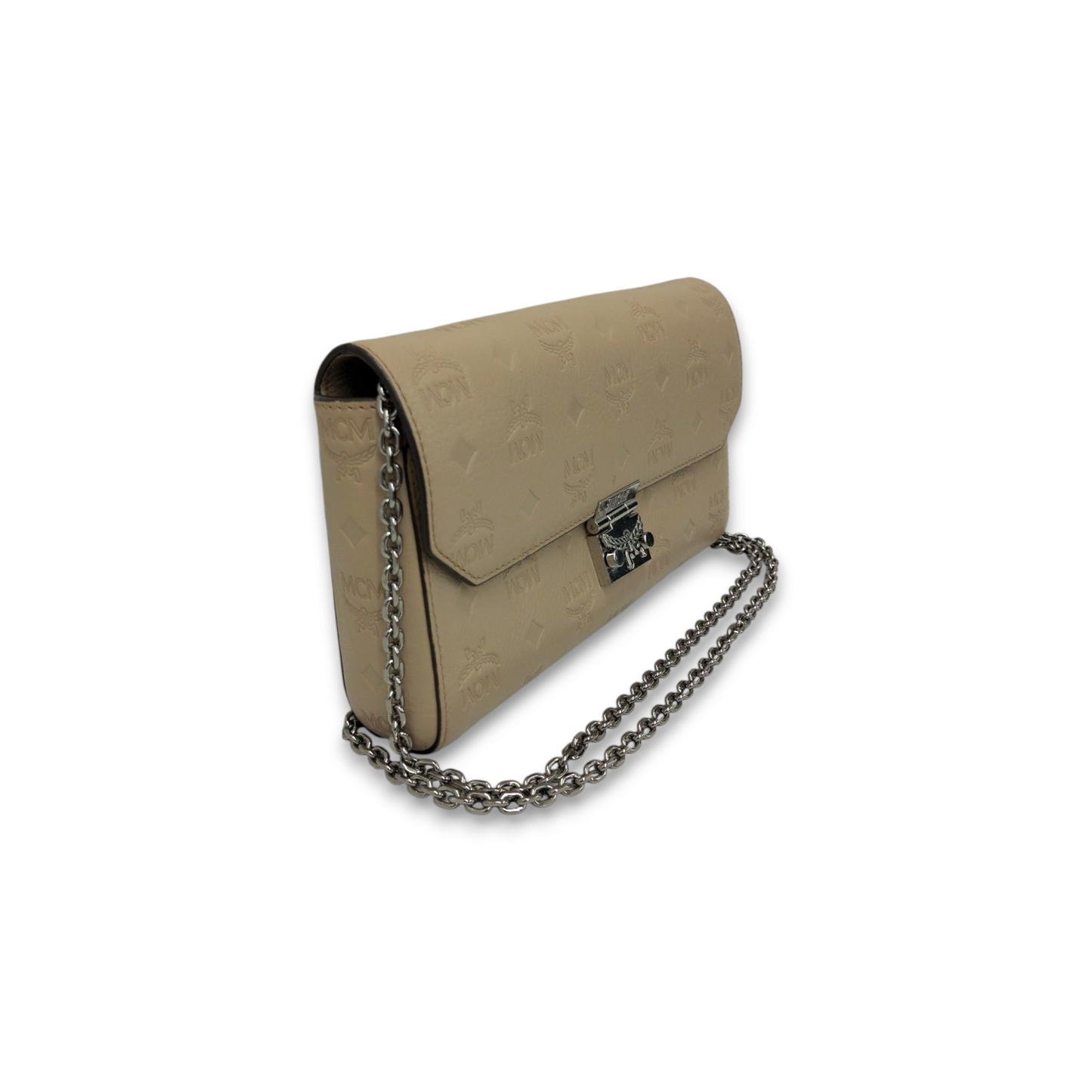 MCM Shoulder Bag MYZ7AME12IE001 Ivory Rank B