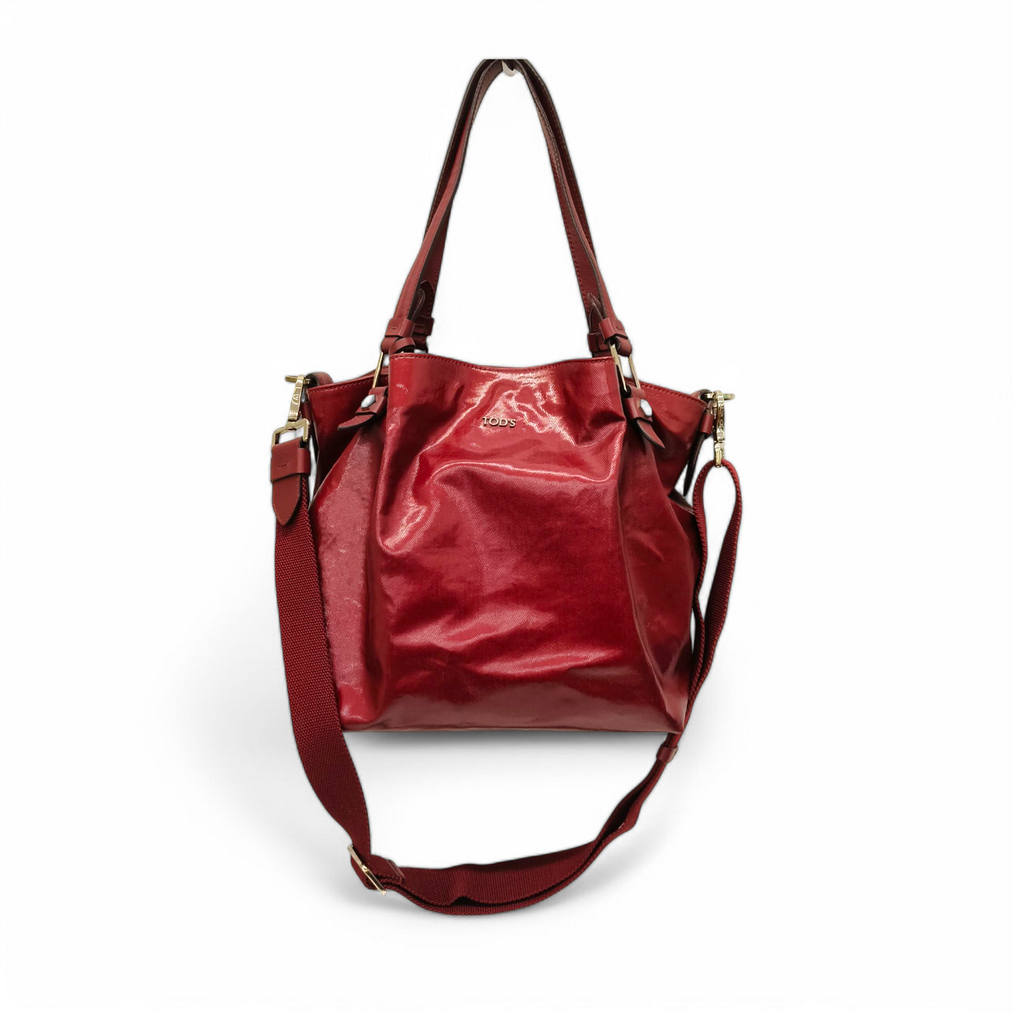 TOD'S 2WAY Bag Red Mini flower bag FF 33 *Damage* Rank B
