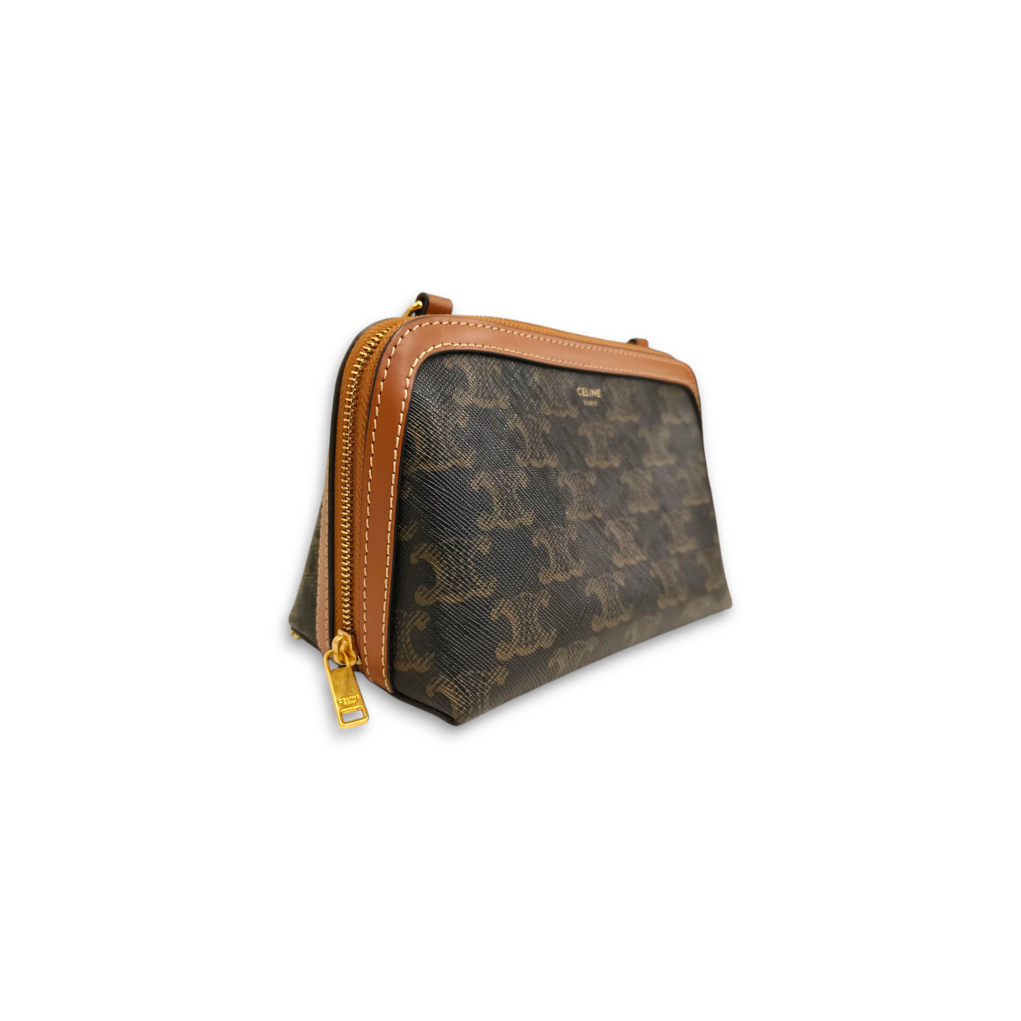 CELINE Shoulder Bag 10E382CBX04LU Brown/Black S-CM-0211 Rank AB