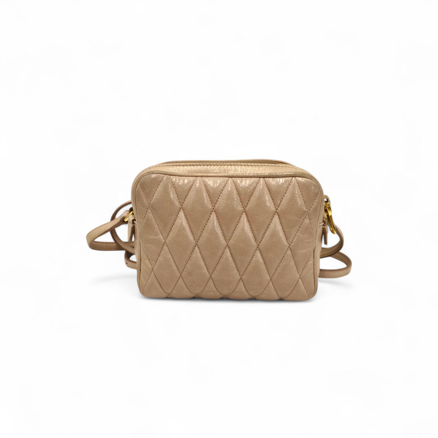 MIU MIU Shoulder Bag Beige 197 *Stain/Damage* Rank C