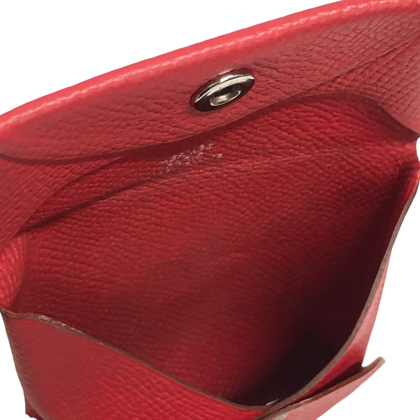 HERMES Coin Case Bastia Epsom Red X BY 006 NX 2016