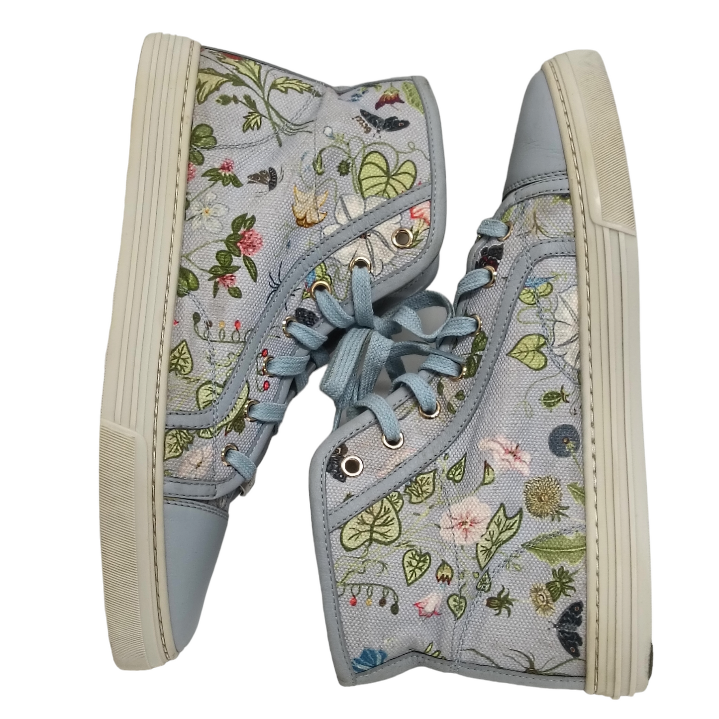 GUCCI High Cut Sneaker 380960 Lady's Sky Blue Size 37.5 eu