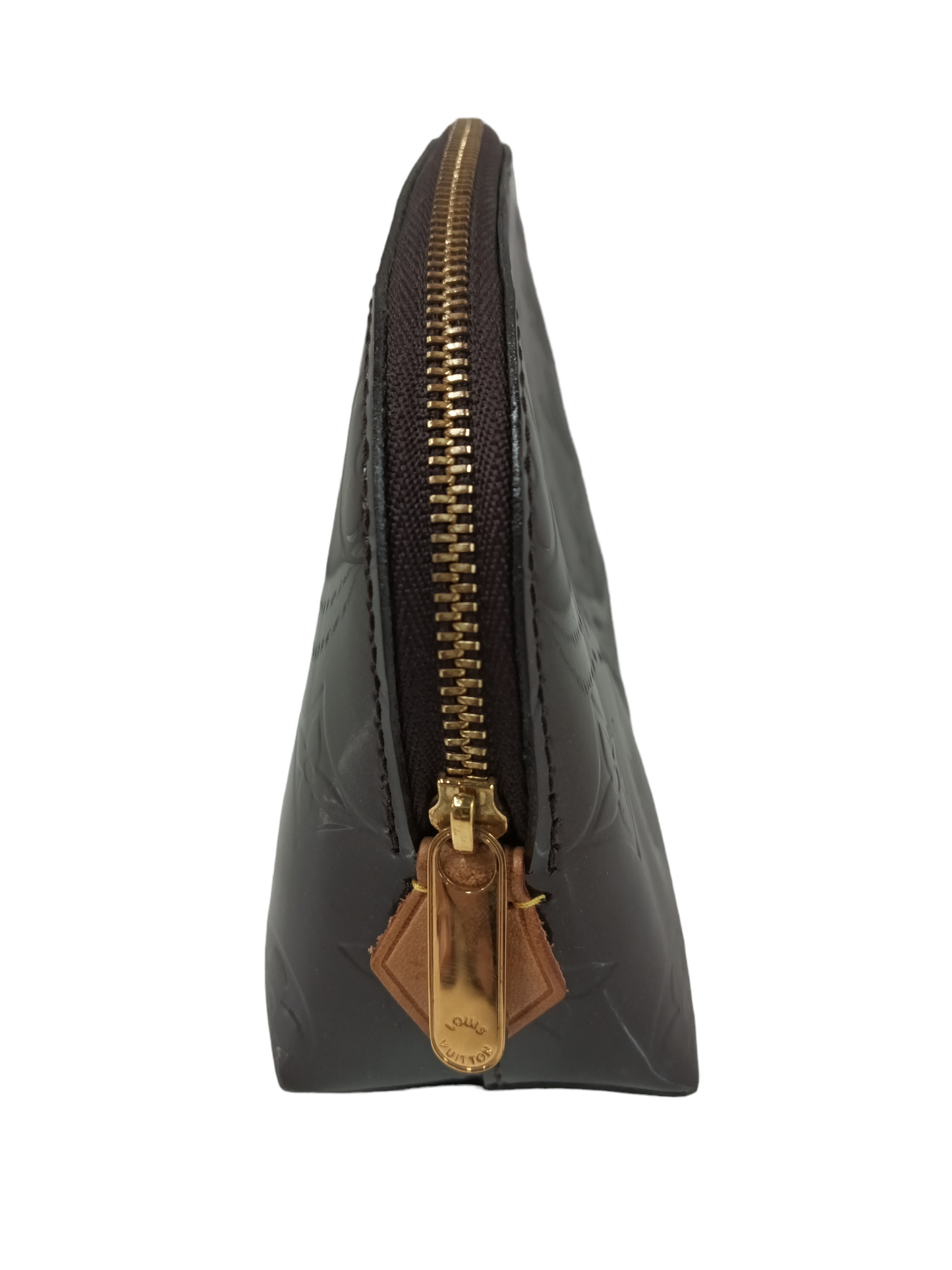LOUIS VUITTON Pouch Verni Brown CA1132 Rank BC