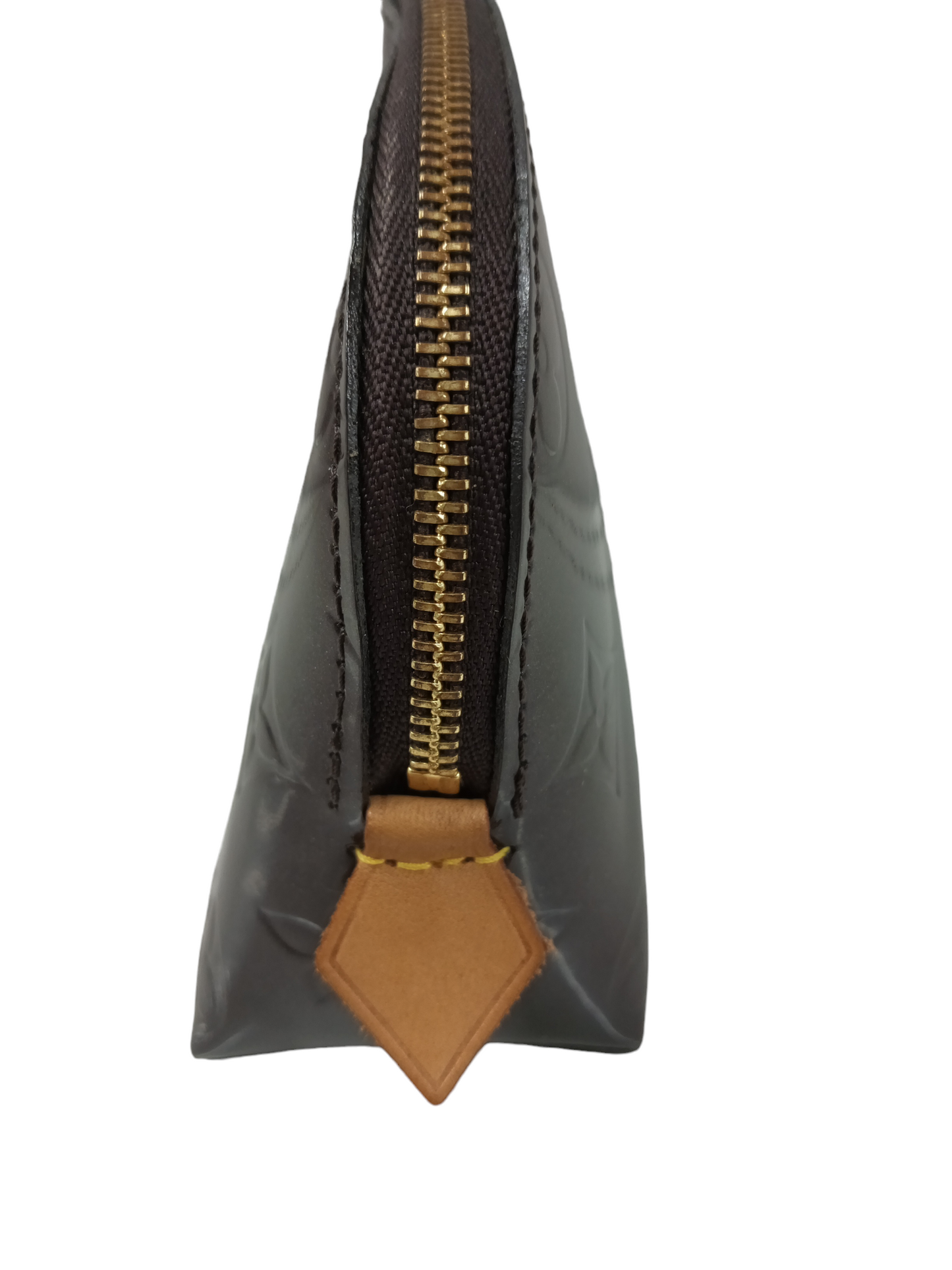 LOUIS VUITTON Pouch Verni Brown CA1132 Rank BC