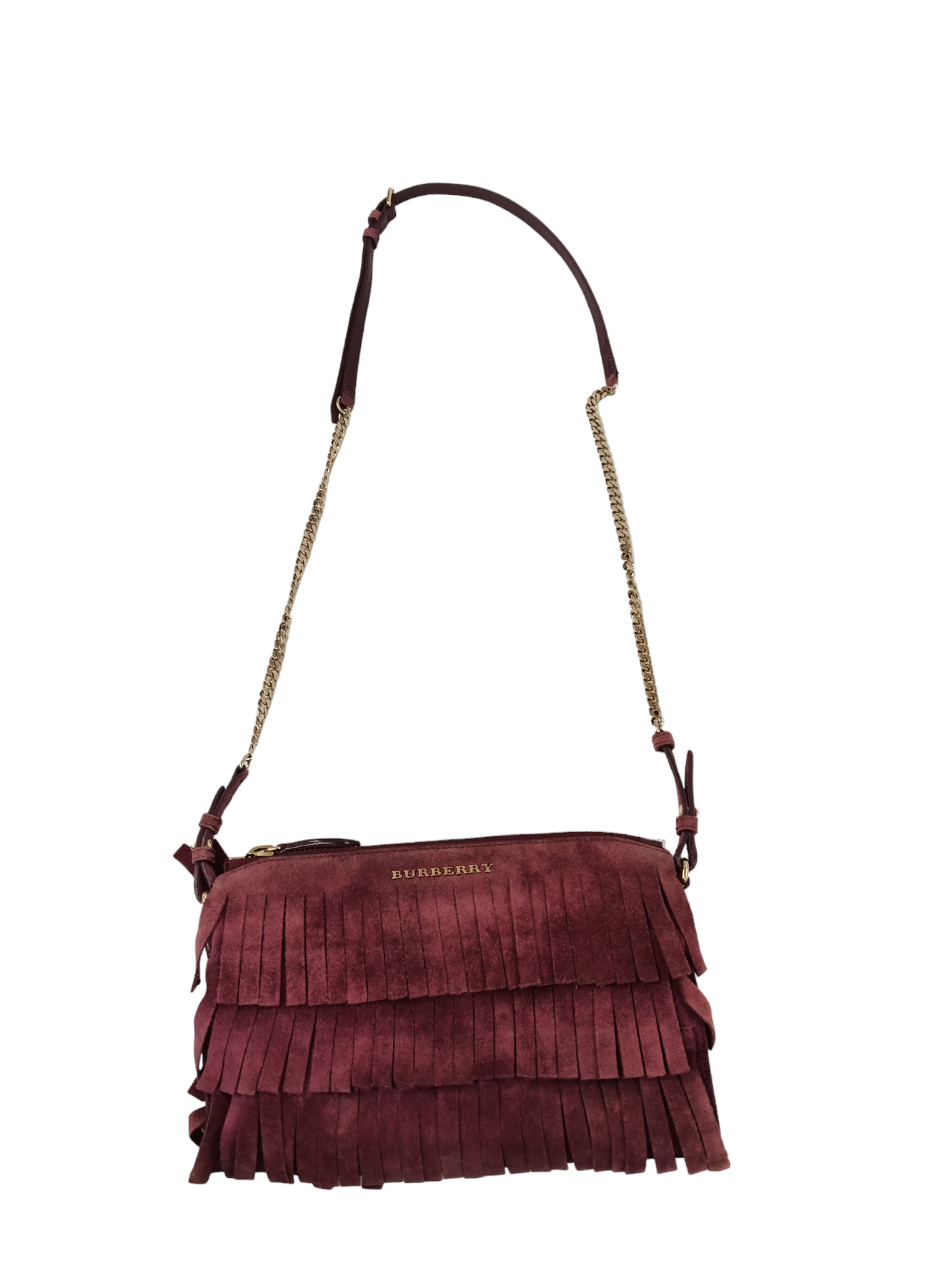 BURBERRY Shoulder Bag 3990443 Purple frine (Rank B)