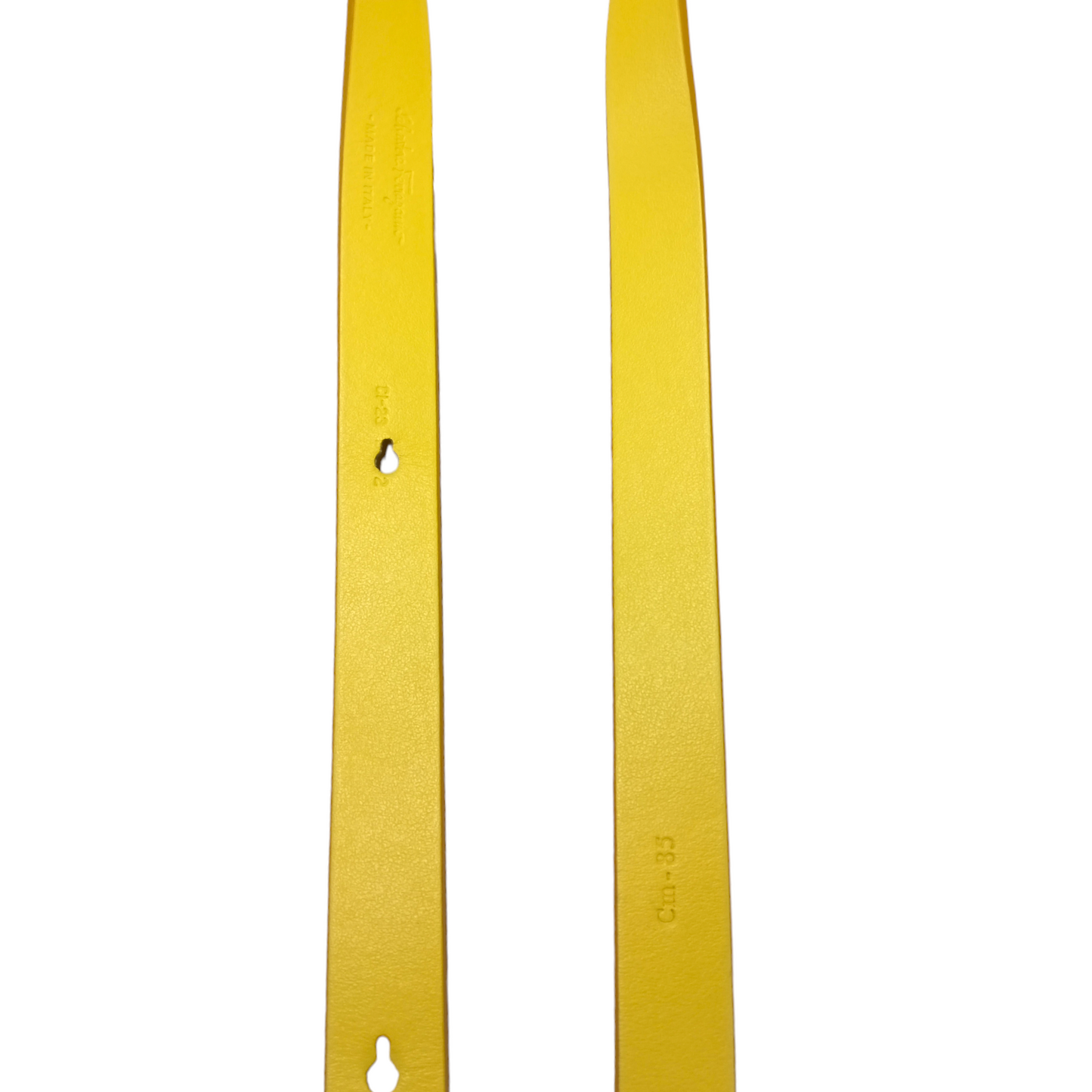 Salvatore Ferragamo Belt Yellow CI-23 B302 *Add hole Rank B