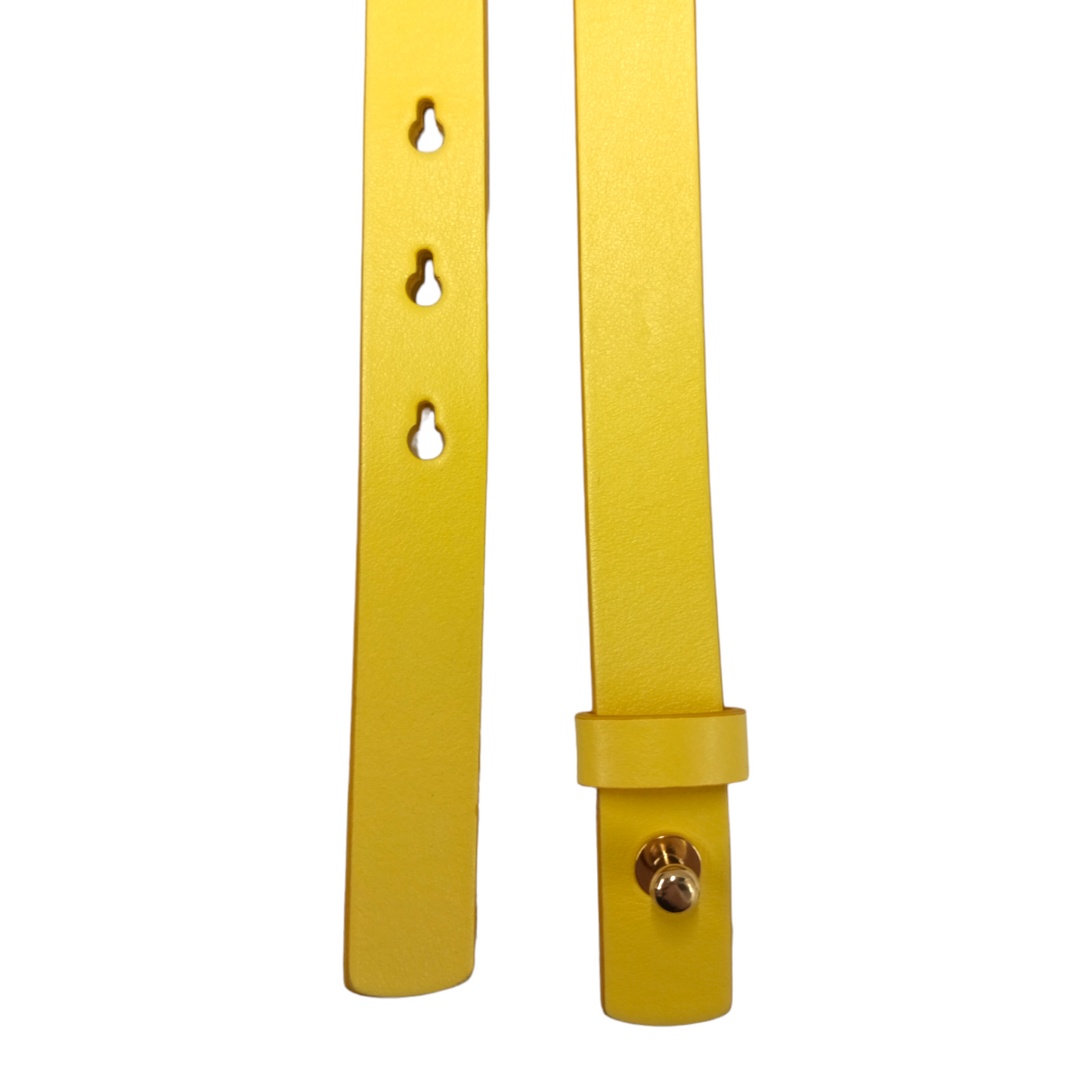 Salvatore Ferragamo Belt Yellow CI-23 B302 *Add hole Rank B