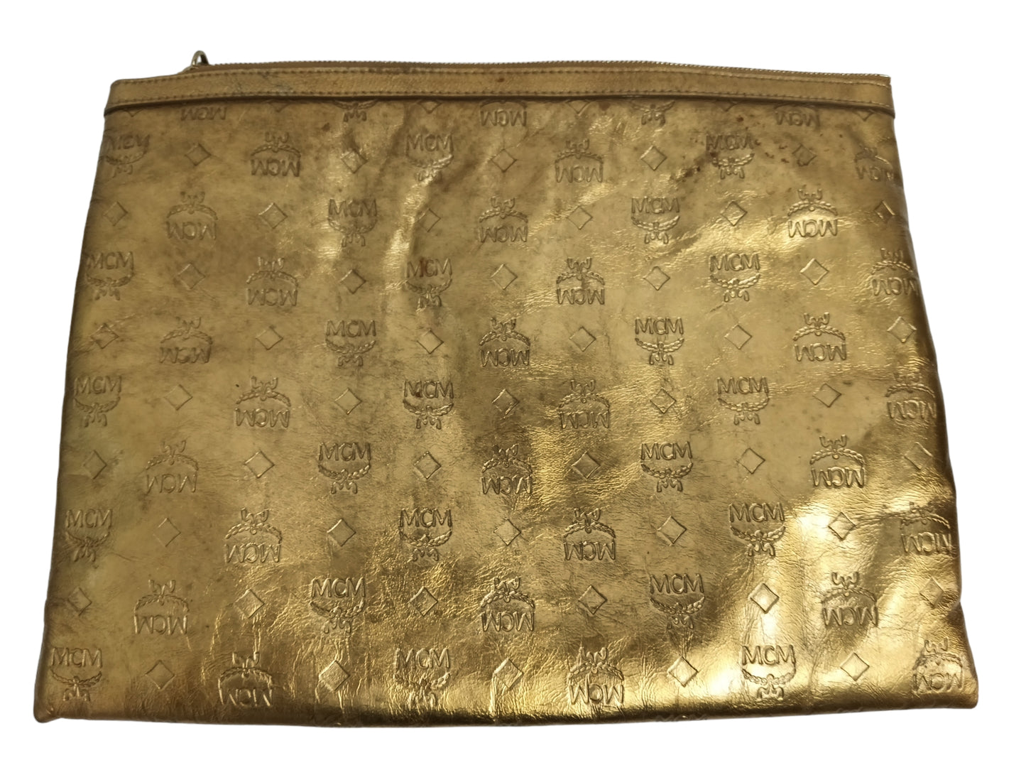 MCM CLUTCH BAG GOLD MWU3SXL55DG001