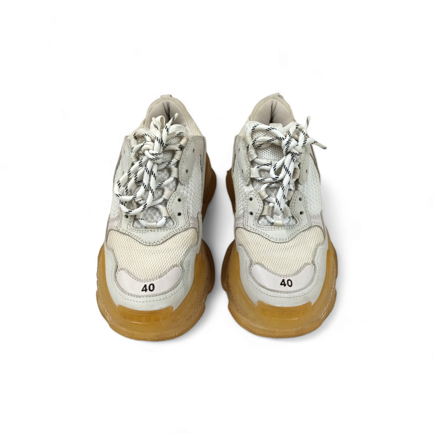 BALENCIAGA Sneaker Size 26.5 (40) Triple S Mens Light Gray Rank C