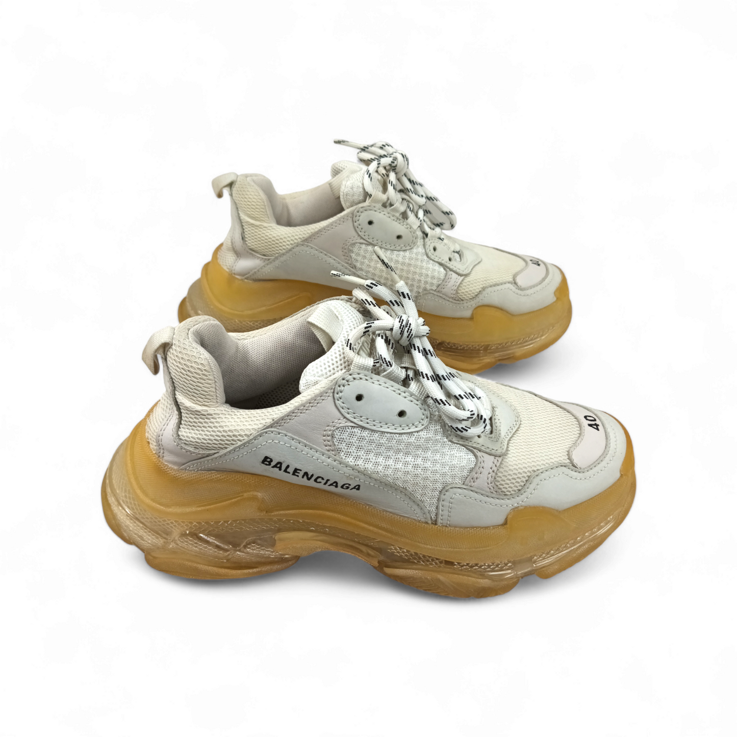 BALENCIAGA Sneaker Size 26.5 (40) Triple S Mens Light Gray Rank C