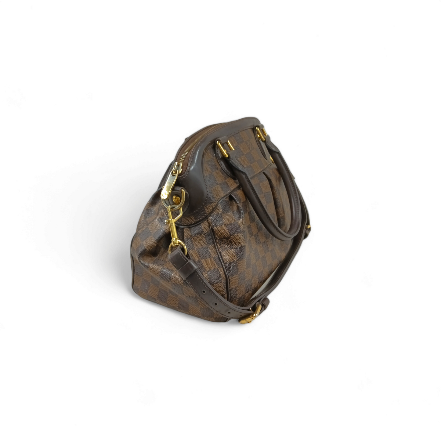 LOUIS VUITTON 2Way Bag Damier Trevi PM N51997 Brown TJ0162 *Stain* Rank BC