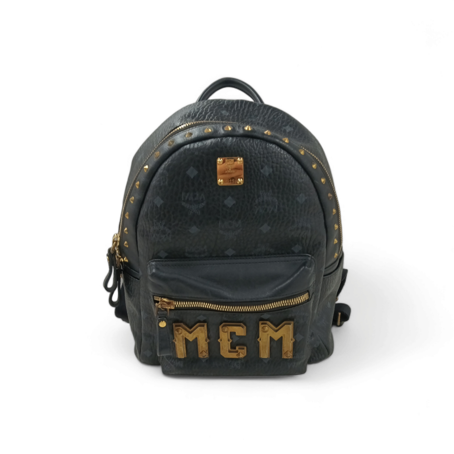 MCM Rucksack Black/gold Z2179 MMK4AVE32BK001 Rank B