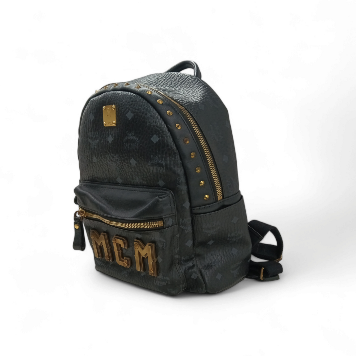 MCM Rucksack Black/gold Z2179 MMK4AVE32BK001 Rank B