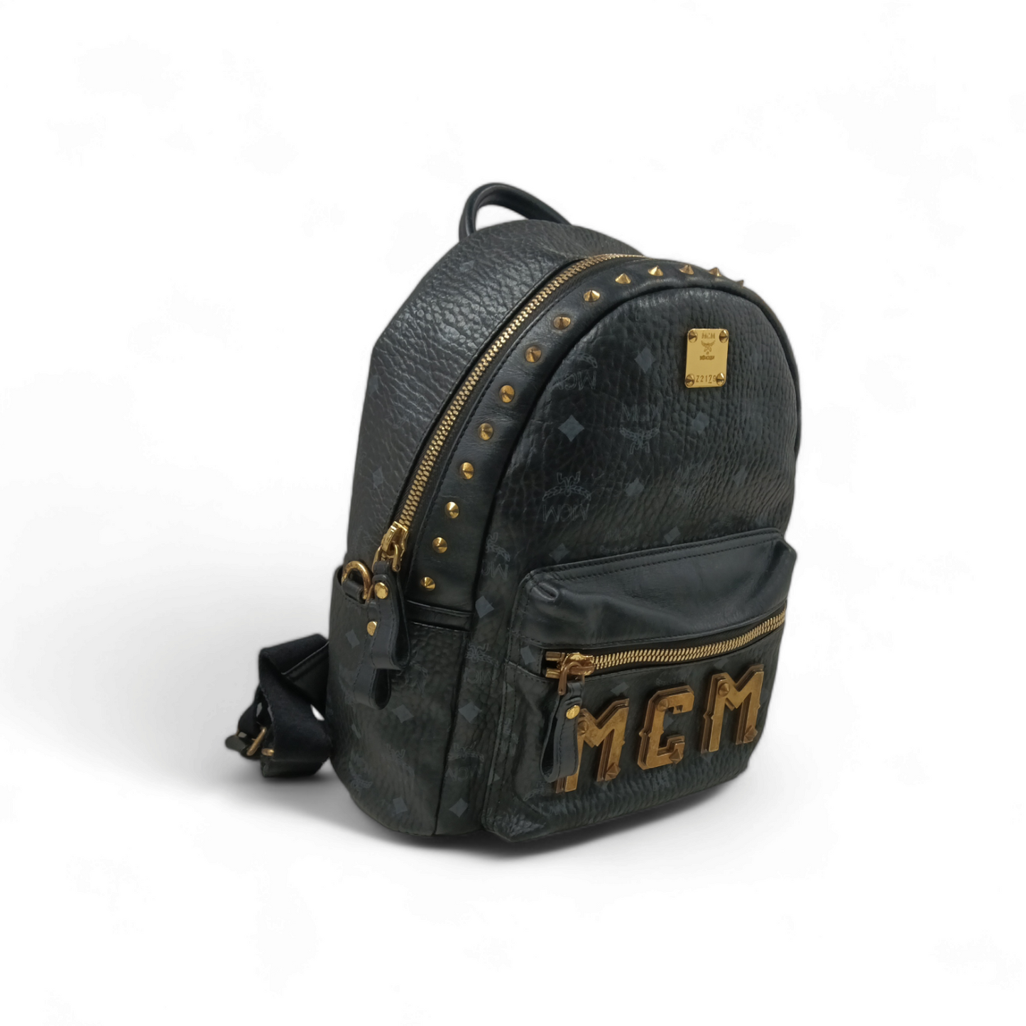 MCM Rucksack Black/gold Z2179 MMK4AVE32BK001 Rank B