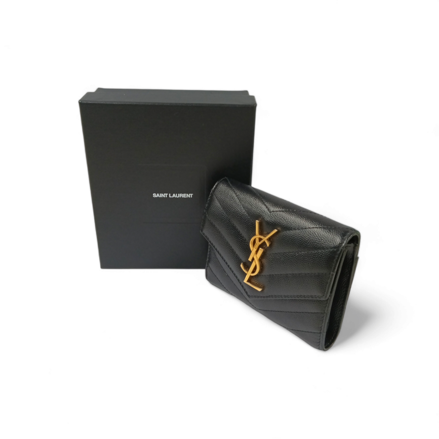 Yves Saint Laurent Wallet 40394B0W01 Black 2023 *inside Stain* Rank B