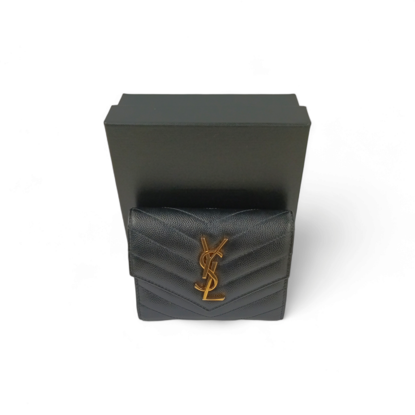 Yves Saint Laurent Wallet 40394B0W01 Black 2023 *inside Stain* Rank B