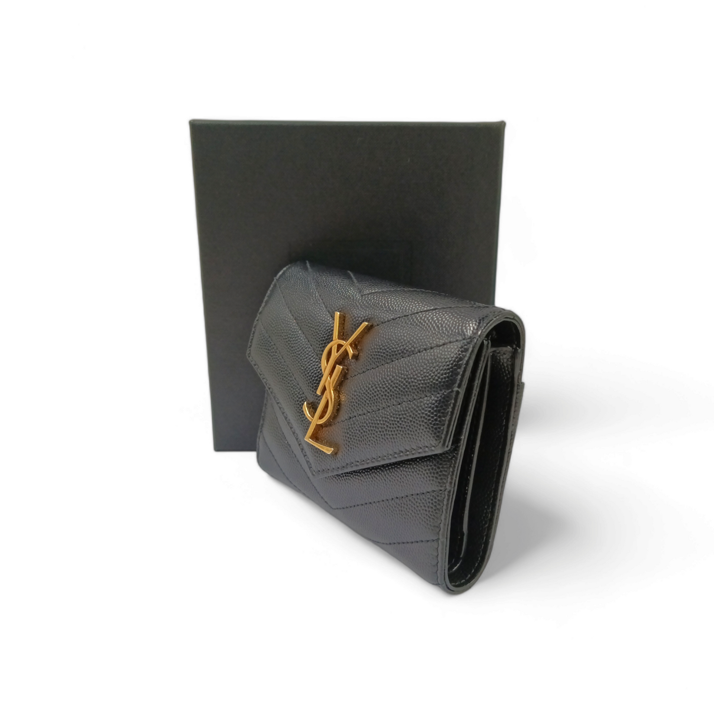 Yves Saint Laurent Wallet 40394B0W01 Black 2023 *inside Stain* Rank B