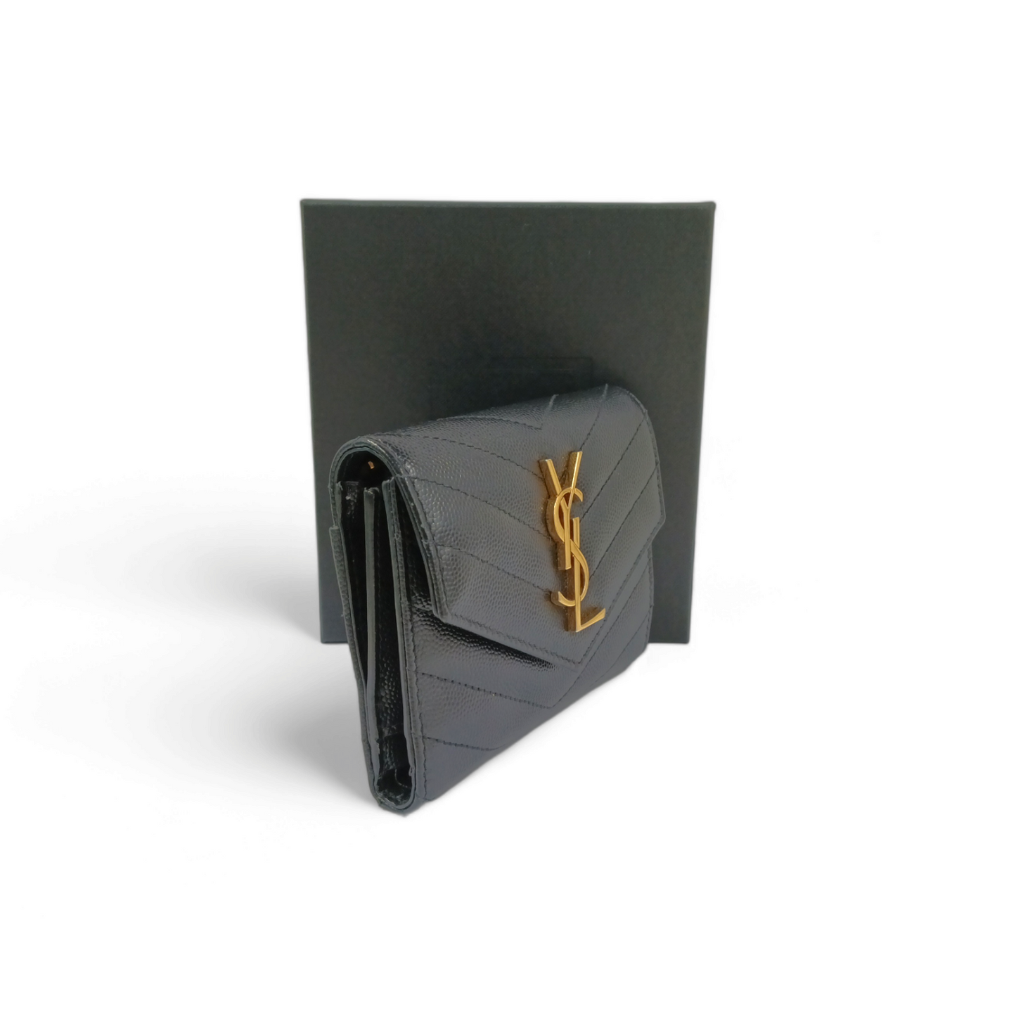 Yves Saint Laurent Wallet 40394B0W01 Black 2023 *inside Stain* Rank B