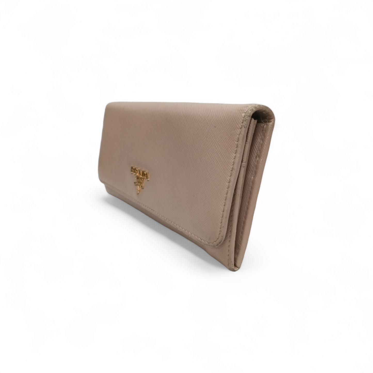 PRADA Long Wallet 1MH132 Beige *Stain/Damage* 236 Rank C