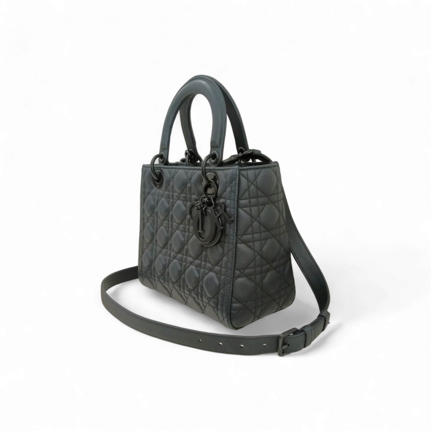 Christian Dior 2WAY Bag CALFSKIN M0565S Black Rank B
