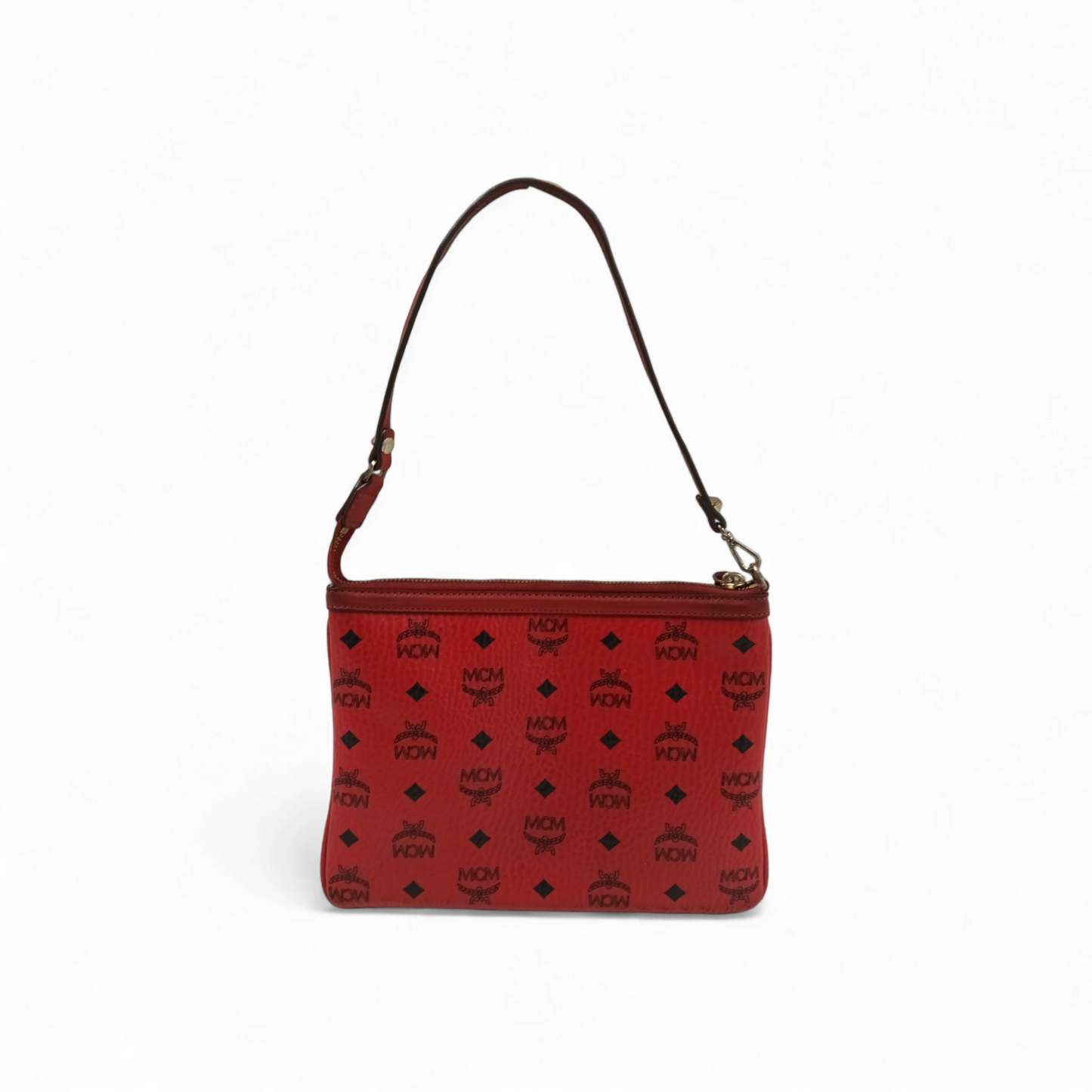 MCM Shoulder Bag MMK5SVE92LE001 Red *Stain/Damage* Rank B