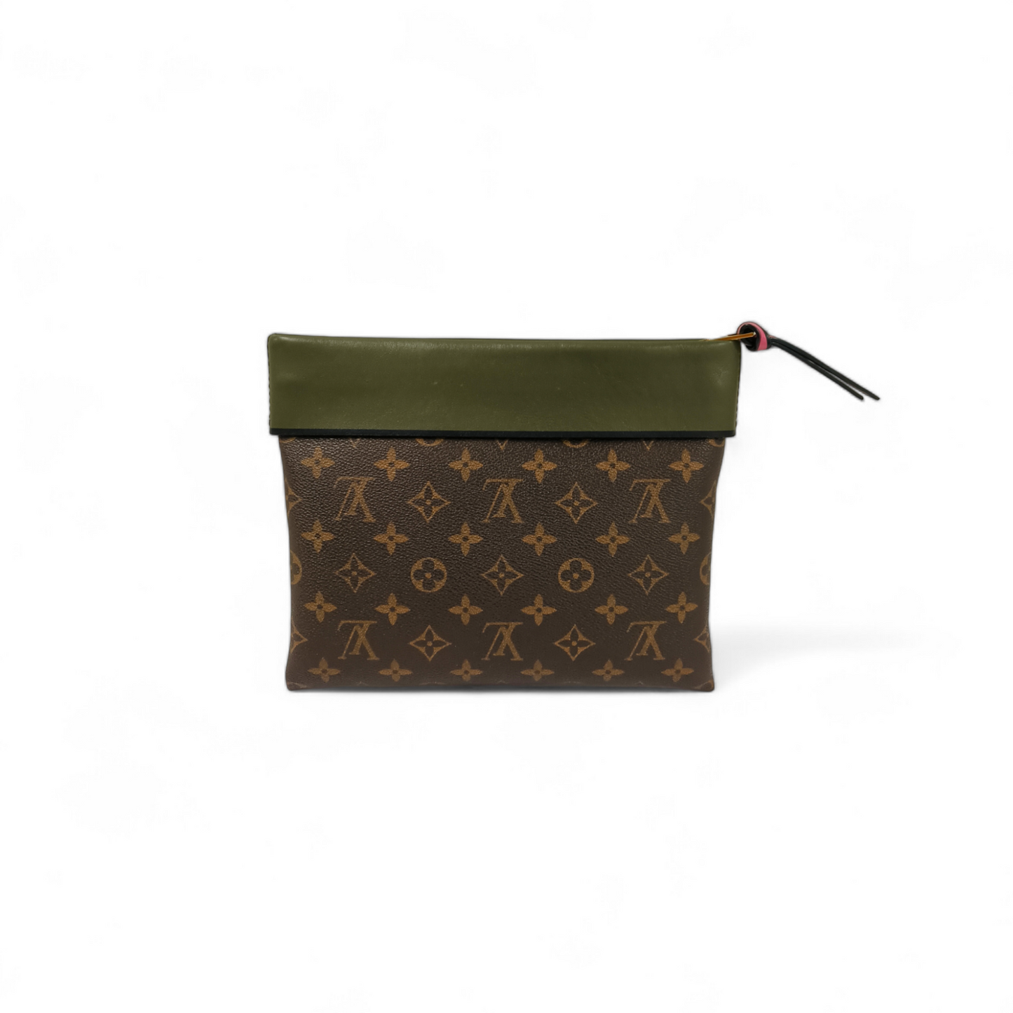 LOUIS VUITTON Clutch Bag Monogram Pochette Tuiler M64035 Brown CA0147 **Damage** Rank B
