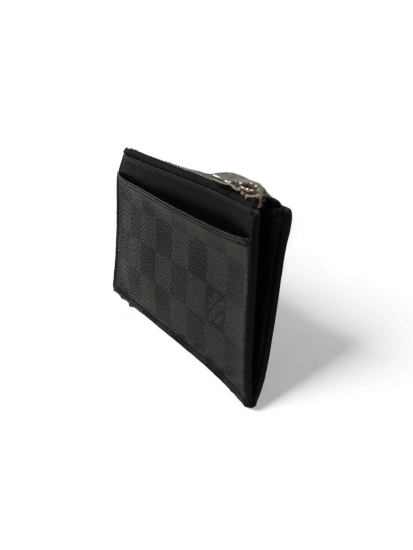 LOUIS VUITTON Card and coin case N64038 Black Rank B