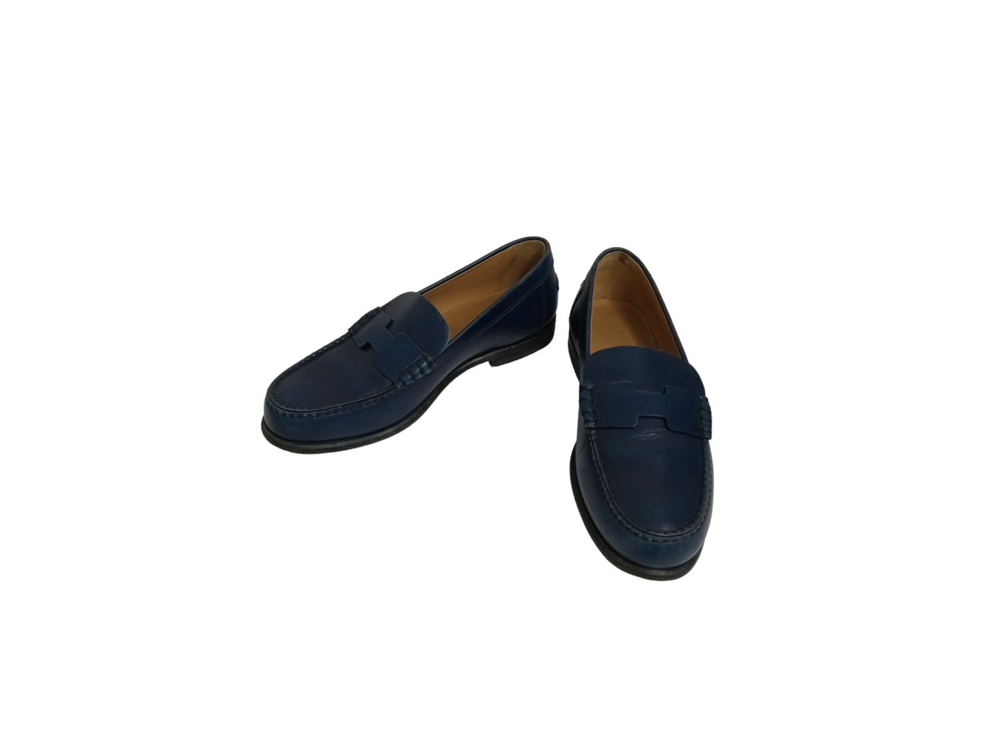 HERMES LOAFERS SIZE 35 LADY'S BLUE