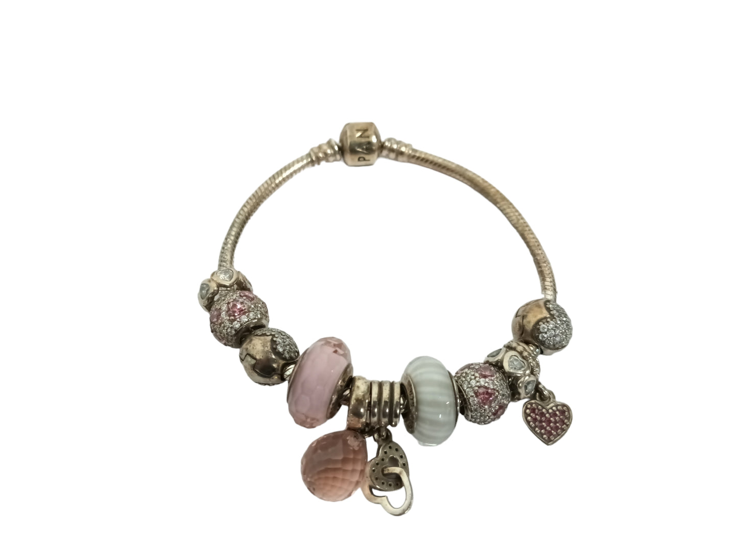Bracelet Pandora 11 Charm Heart Pink 🩷