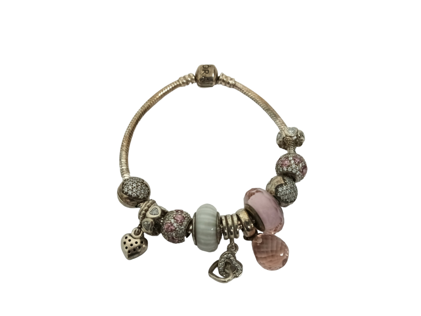 Bracelet Pandora 11 Charm Heart Pink 🩷