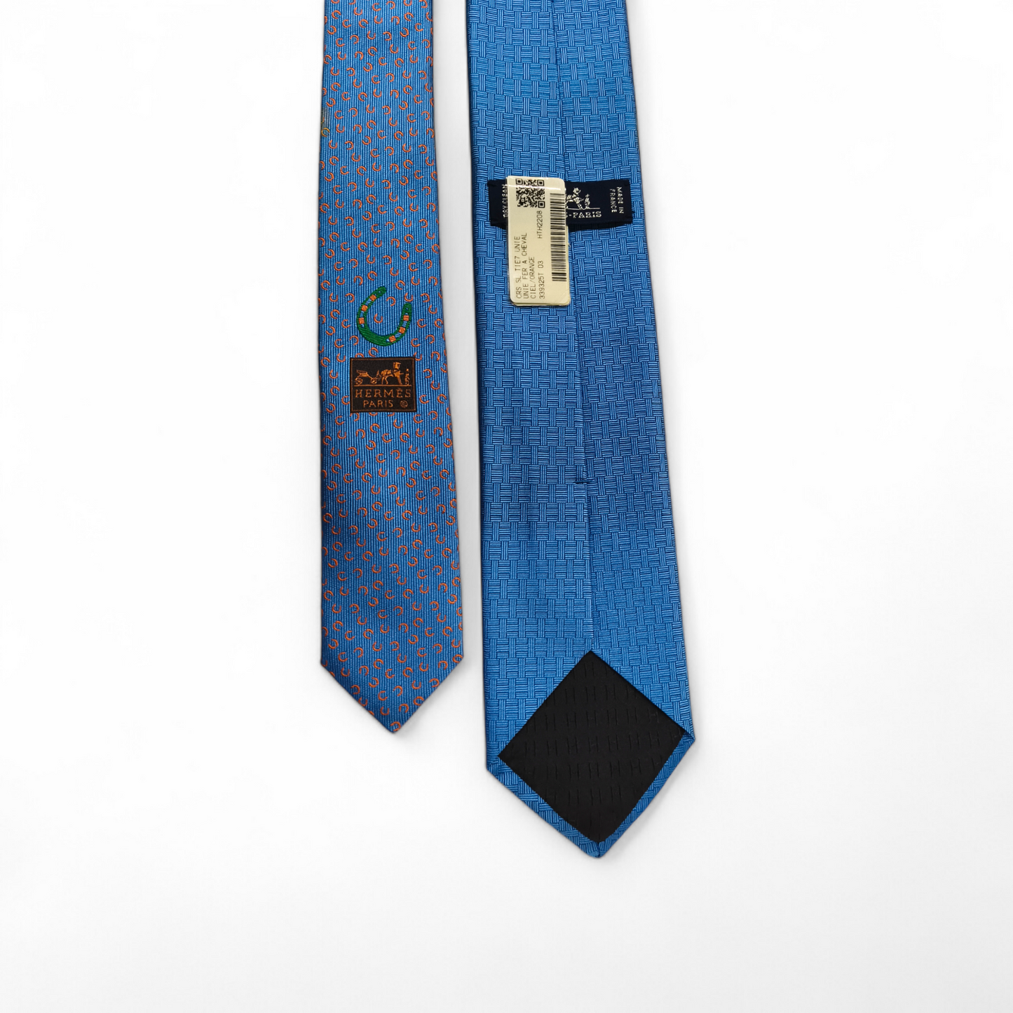 HERMES Necktie sky Blue Unused Item