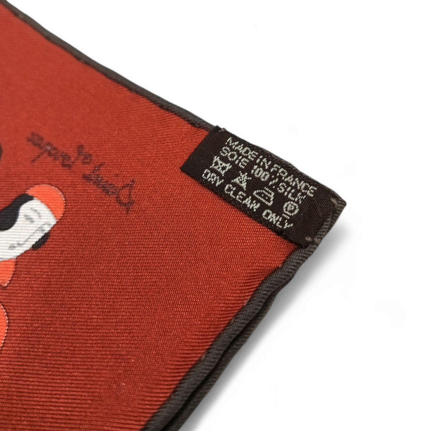 HERMES Scarf Red Carre 40 Rank AB