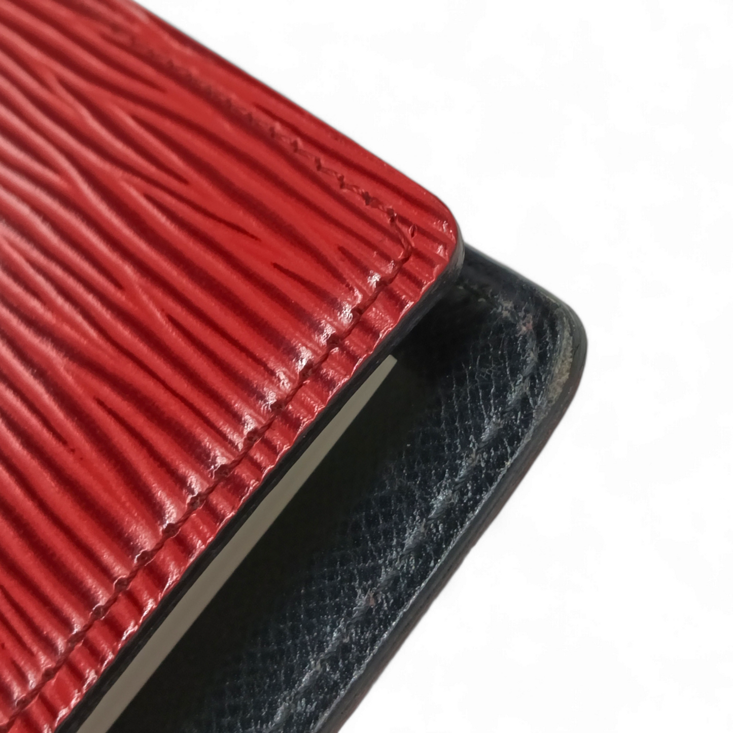 LOUIS VUITTON Note cover Red R20057 CA0994 *Repair* Rank B