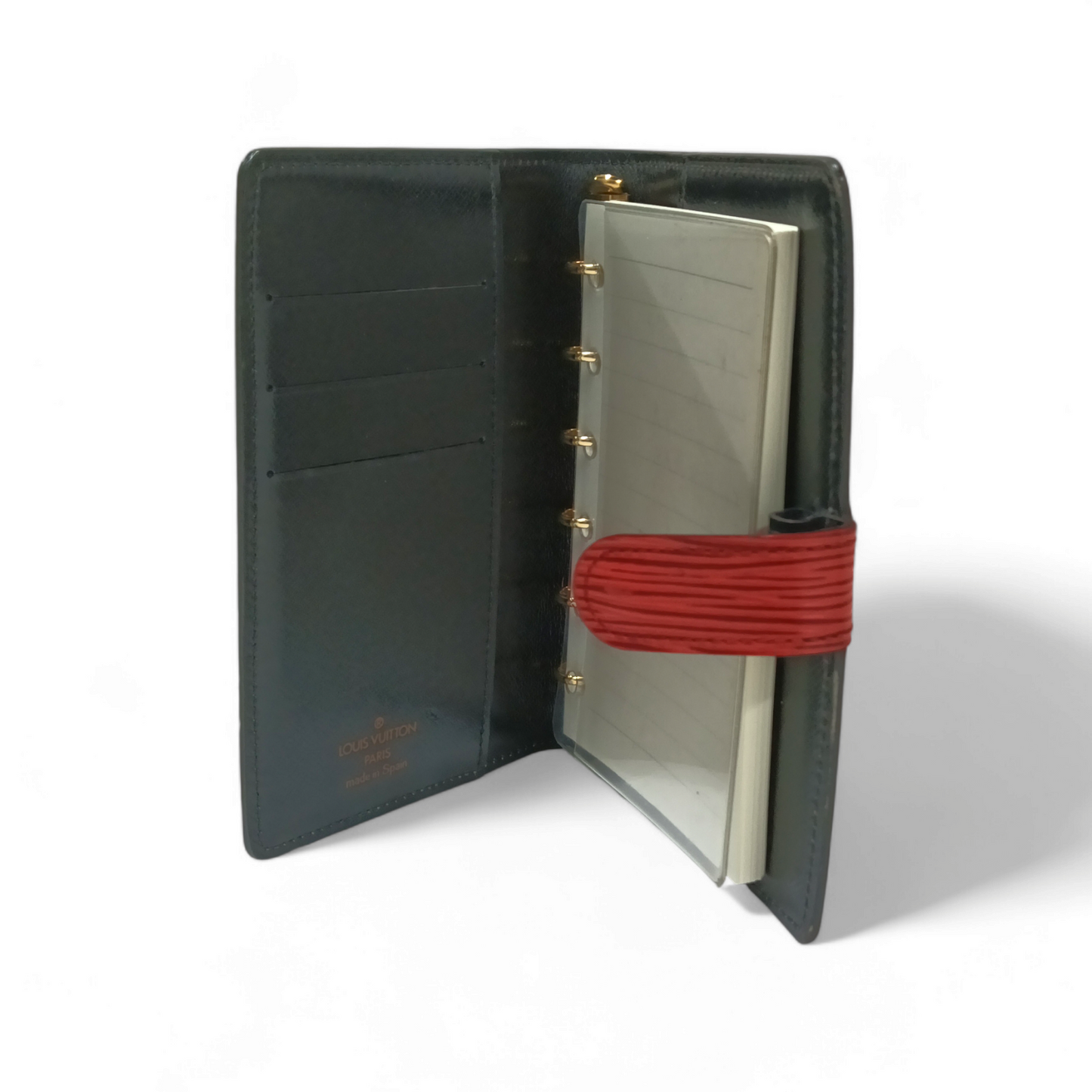 LOUIS VUITTON Note cover Red R20057 CA0994 *Repair* Rank B