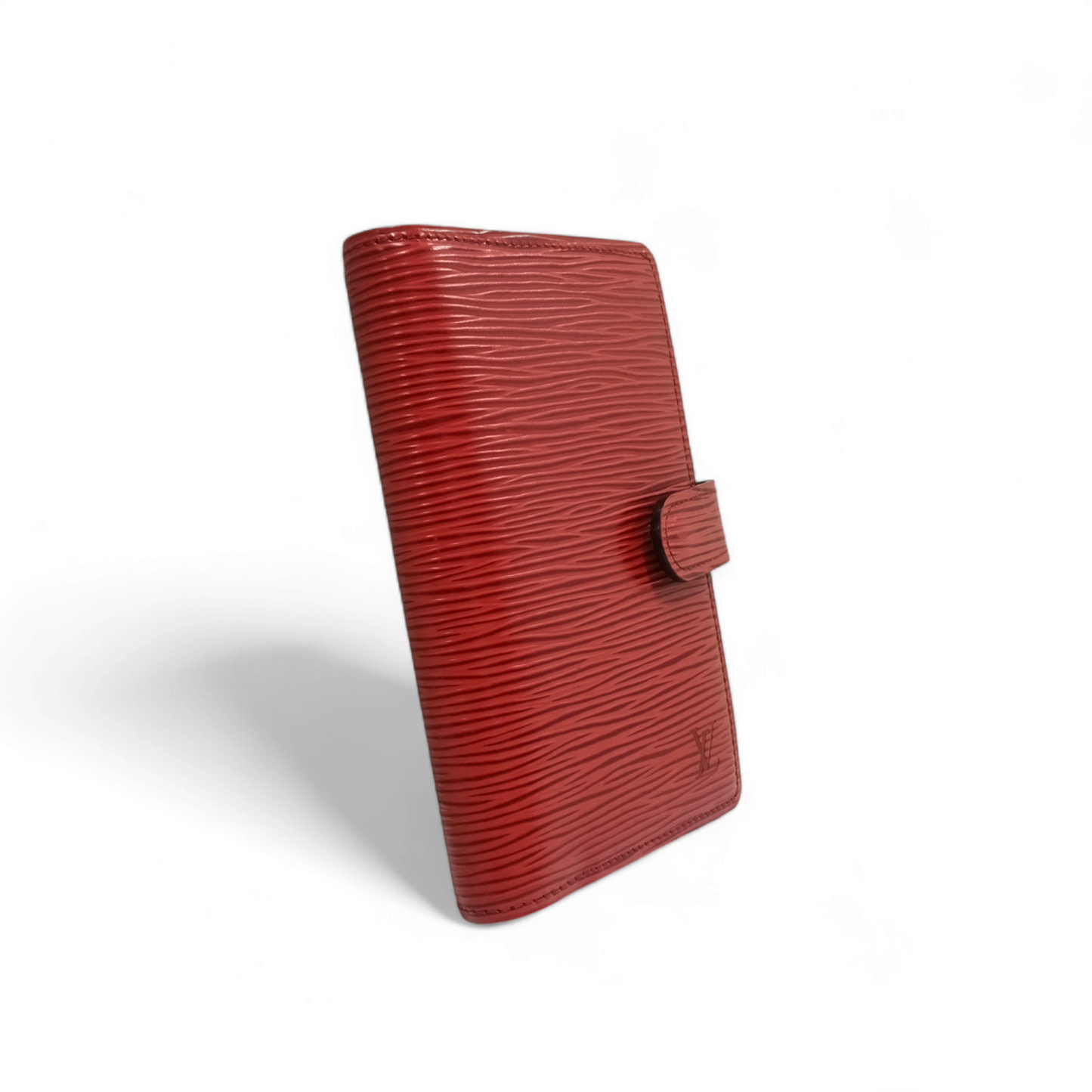 LOUIS VUITTON Note cover Red R20057 CA0994 *Repair* Rank B