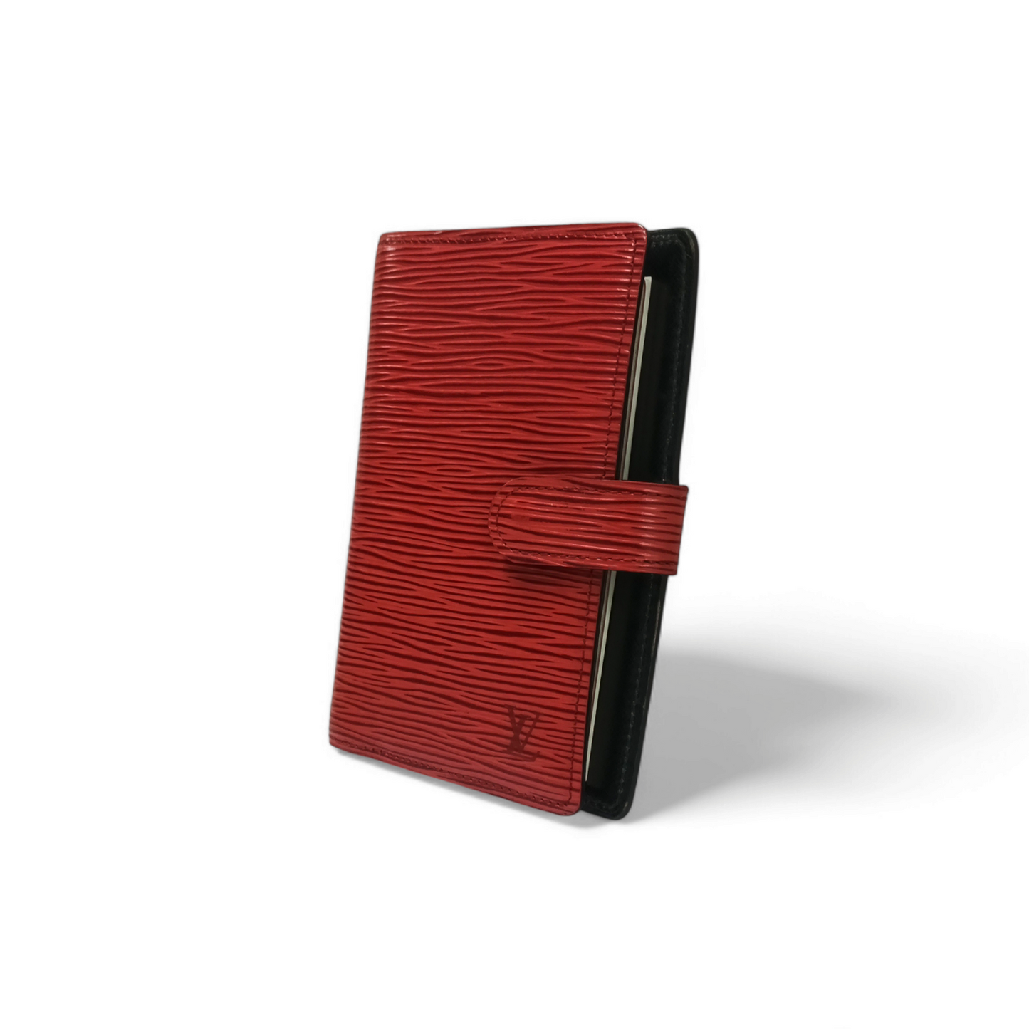 LOUIS VUITTON Note cover Red R20057 CA0994 *Repair* Rank B
