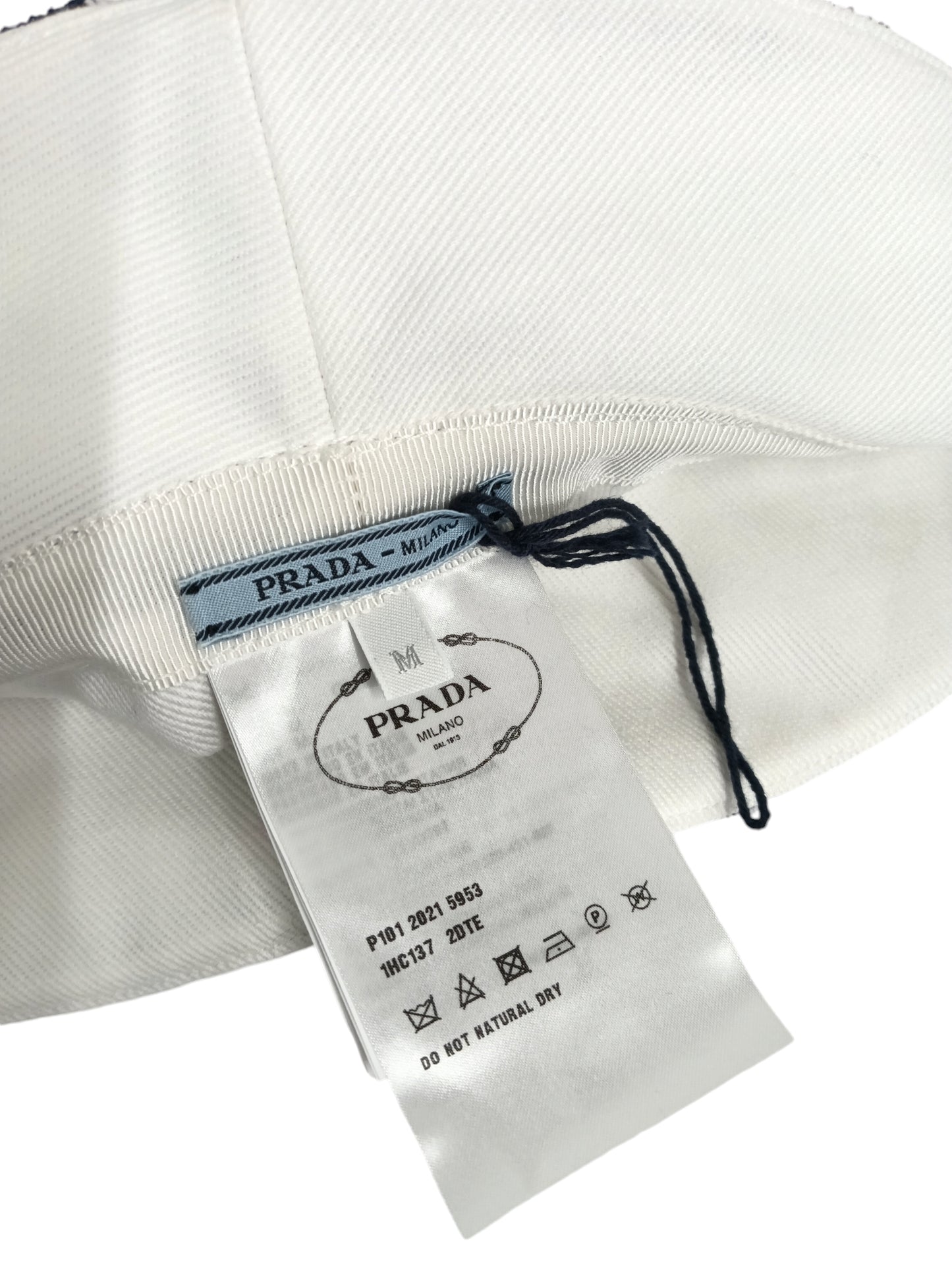 PRADA BUCKET HAT BLUE/WHITE 1HC137