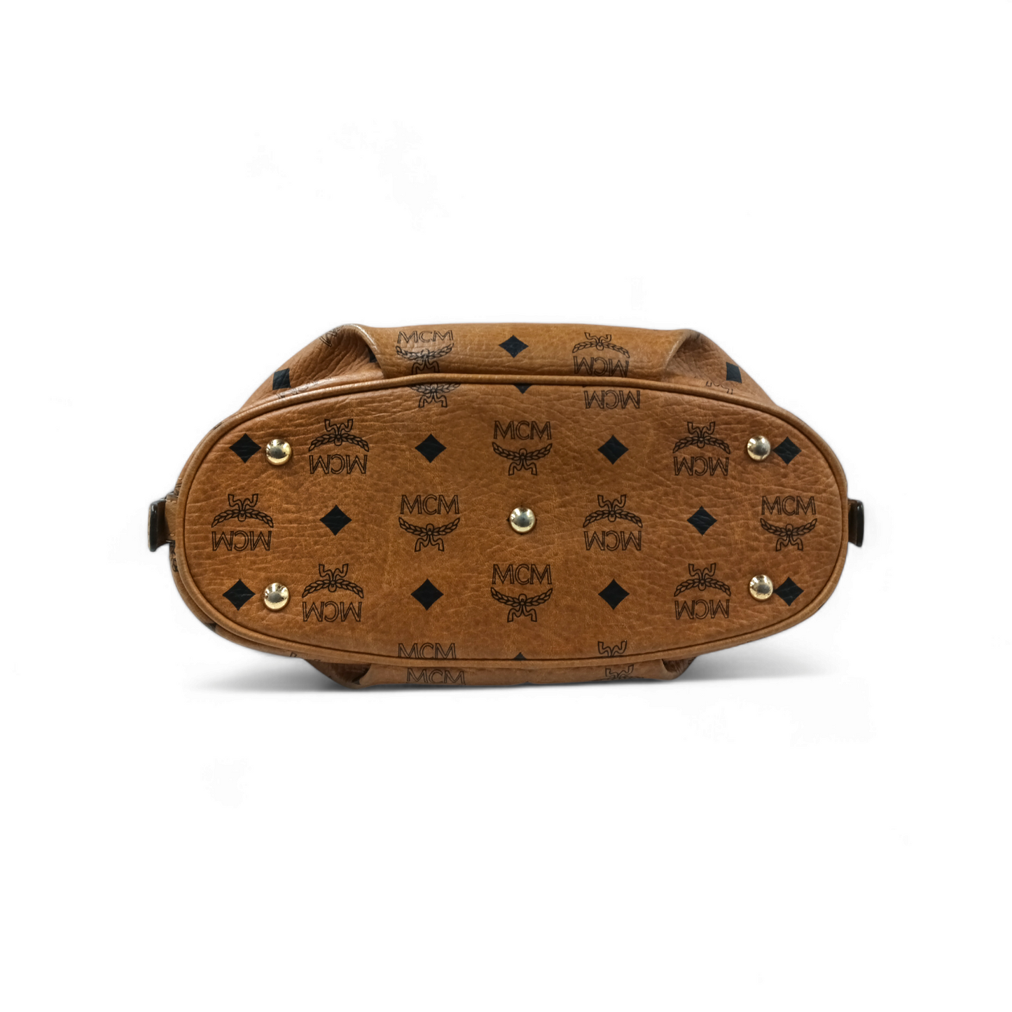 MCM Shoulder Bag MWH9AVI17C0001 Brown Stain Rank B