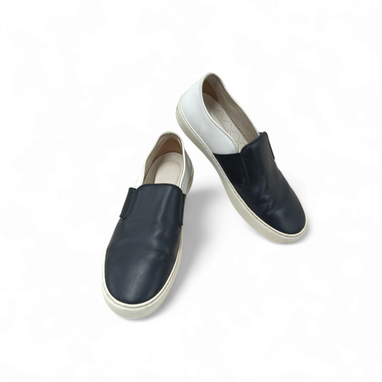 CHANEL Slip On IG31713 Lady's Navy/White *Stain* Rank B