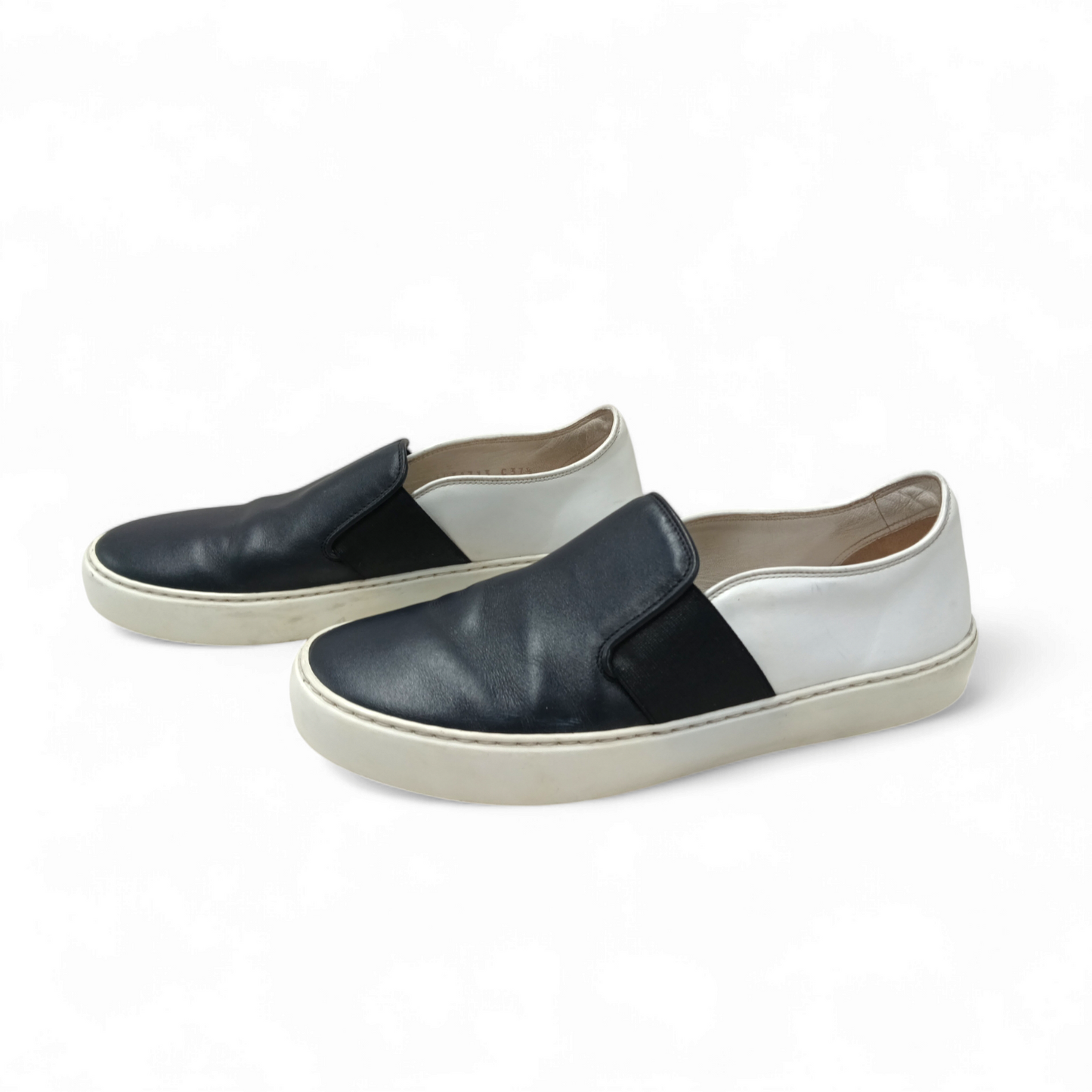 CHANEL Slip On IG31713 Lady's Navy/White *Stain* Rank B