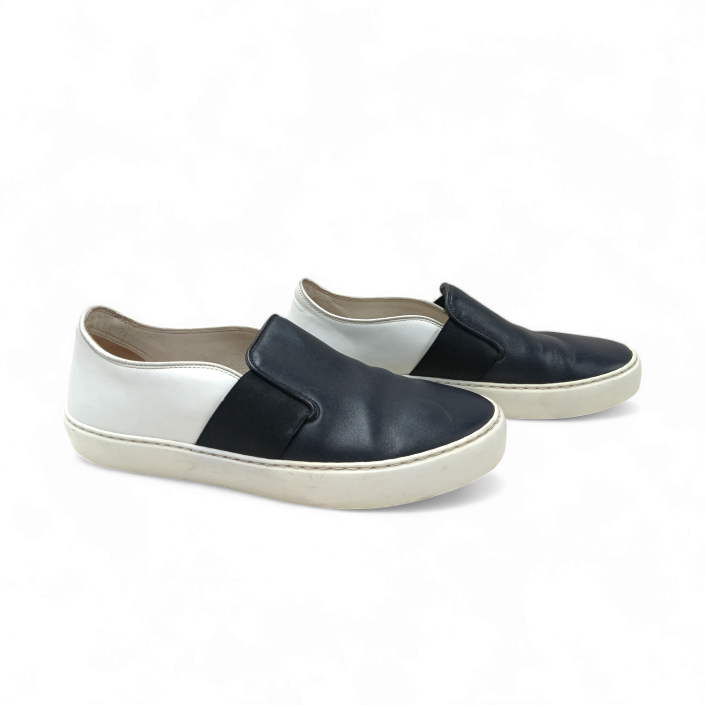 CHANEL Slip On IG31713 Lady's Navy/White *Stain* Rank B