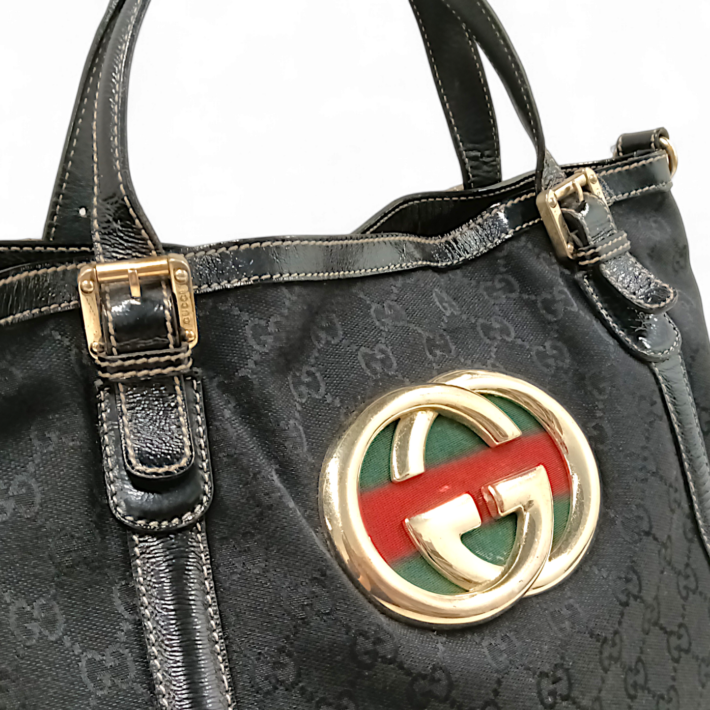 GUCCI 2 WAY BAG 162886 0492783 Black Rank B