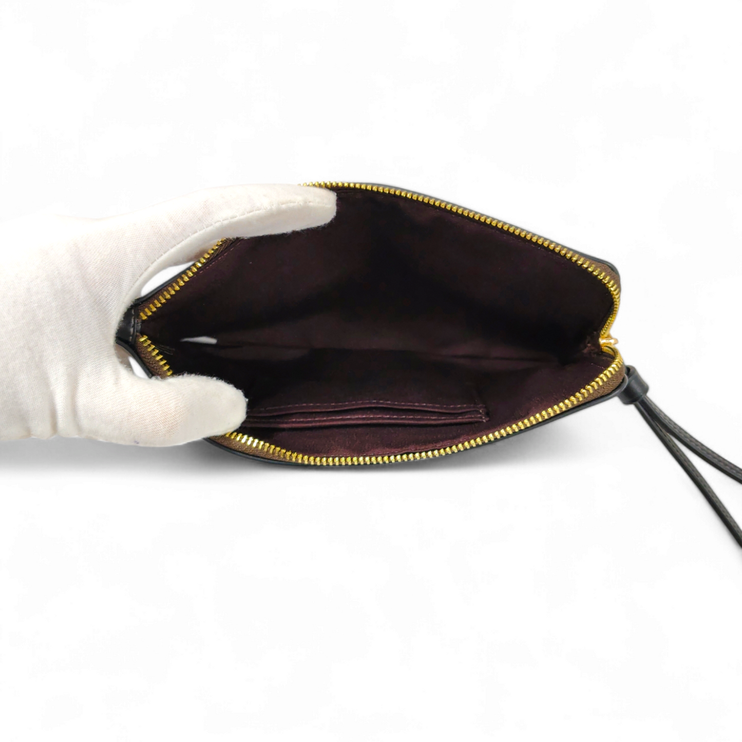 COACH Pouch CS438 Brown Rank A